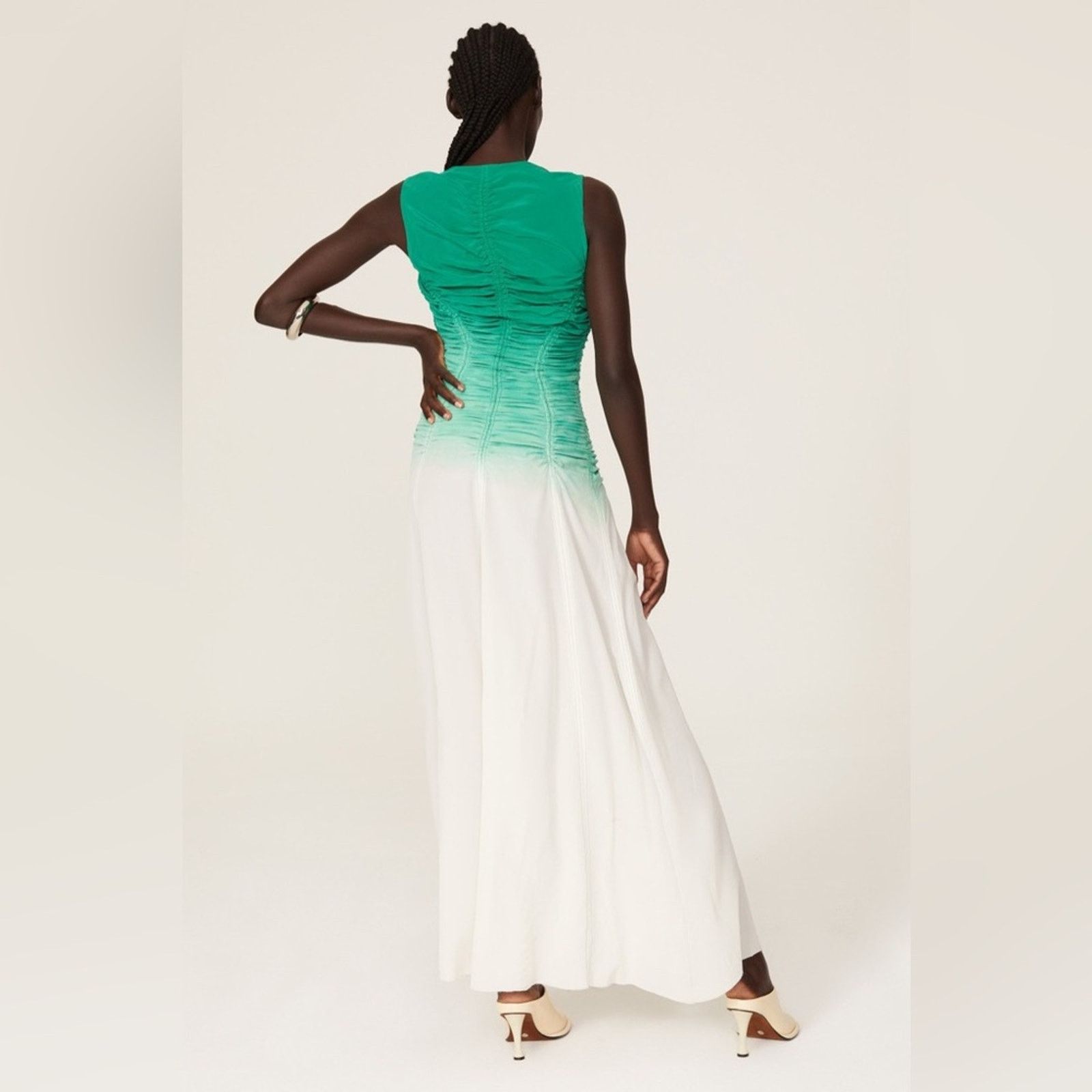 Other Marina Moscone Ruched Dip Dye Dress Size 6 Size M / US 6-8 / IT 42-44 - 3 Thumbnail