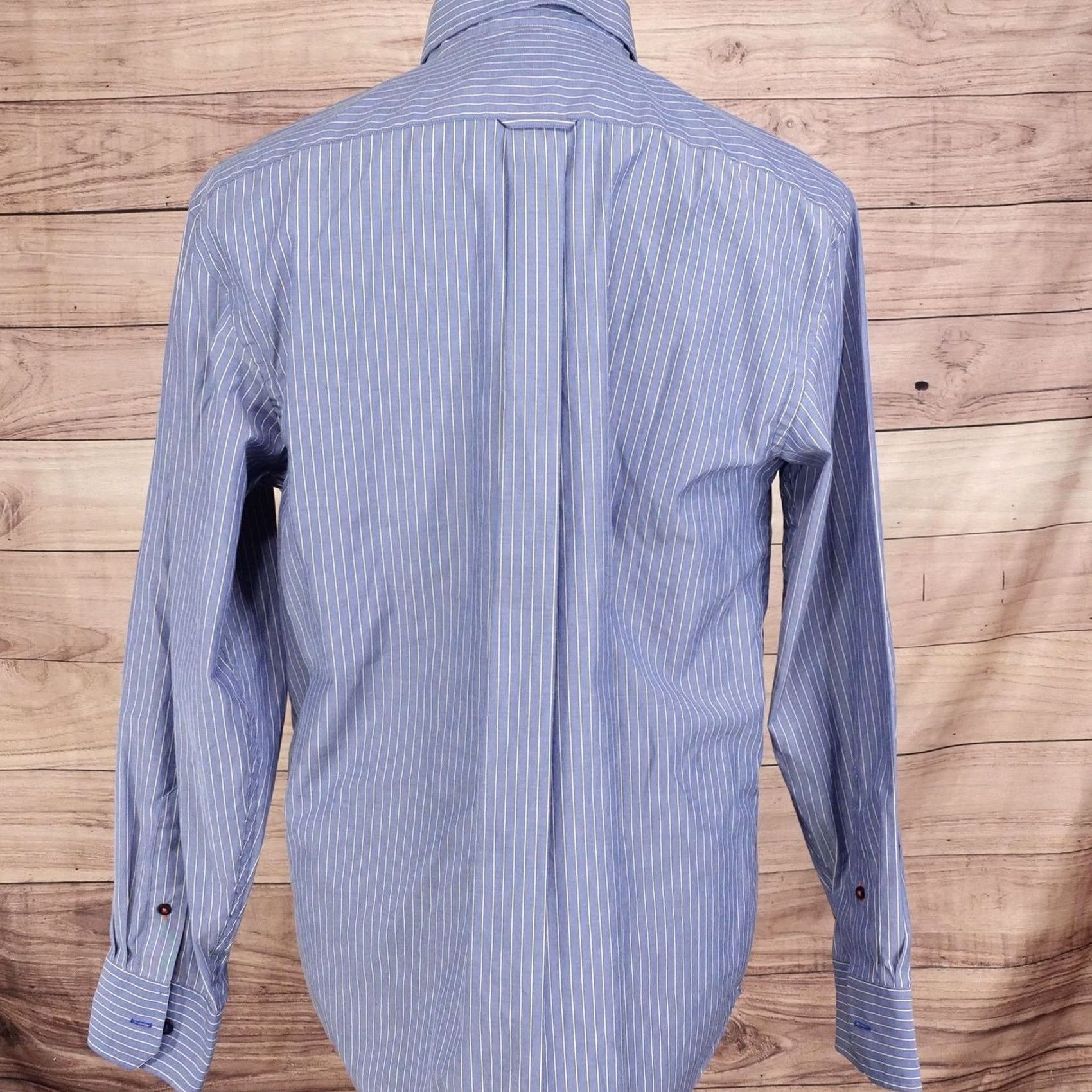 Izod IZOD Shirt Mens M Blue Striped Long Sleeve Button Regular Fit Casual Size US M / EU 48-50 / 2 - 4 Thumbnail