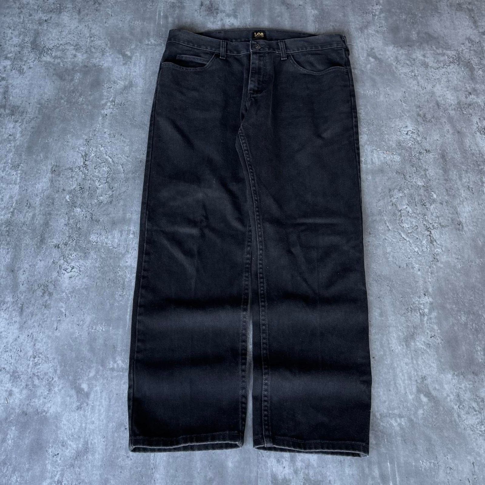 Lee × Levi's × Vintage Vintage Y2K Faded Black Lee Baggy Grunge Opium Denim Jeans Size US 38 / EU 54 - 2 Thumbnail