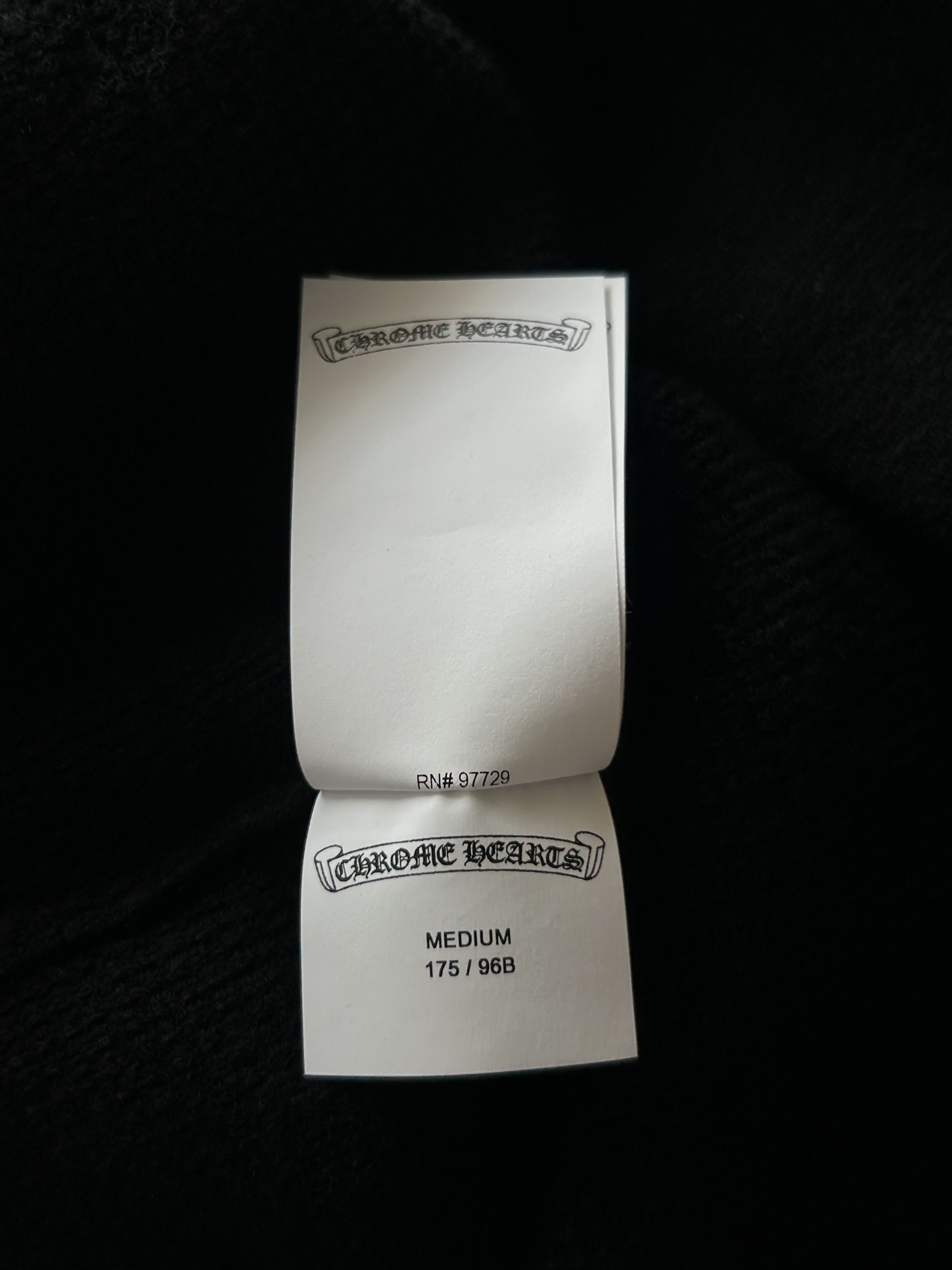 Chrome Hearts Chrome Hearts Black & White Dagger Logo Cashmere Sweater Size US M / EU 48-50 / 2 - 6 Thumbnail