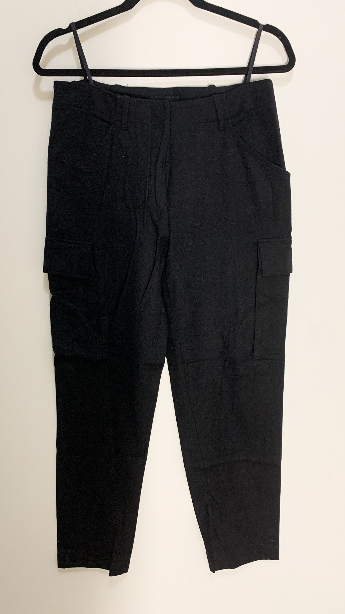 image of Helmut Lang Archive Wool Military Cargo Pant in Black, Men's (Size 30)