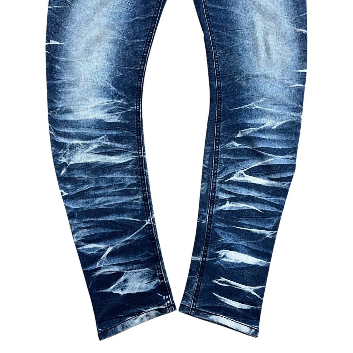 If Six Was Nine × Japanese Brand × semanticdesign 🇯🇵 Vintage Semantic Design Whiskered Faded Skinny Jeans Size US 29 - 5 Thumbnail