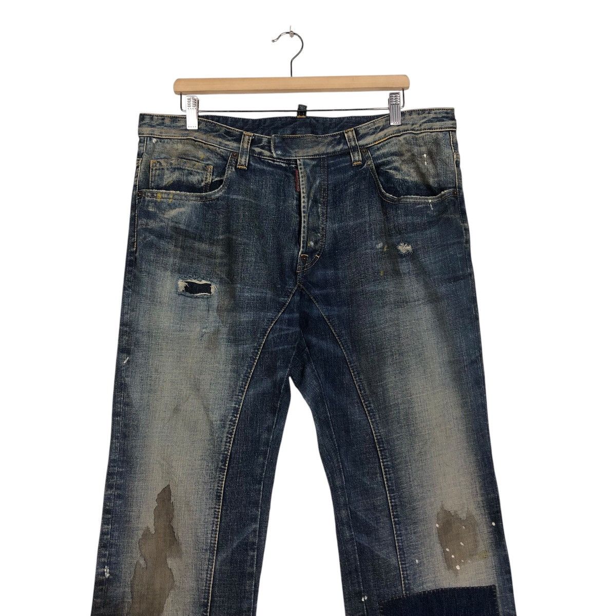 Dsquared2 📌Vintage Patchwork Denim Jeans Dsquared2 Made in Italy Size US 38 / EU 54 - 5 Thumbnail