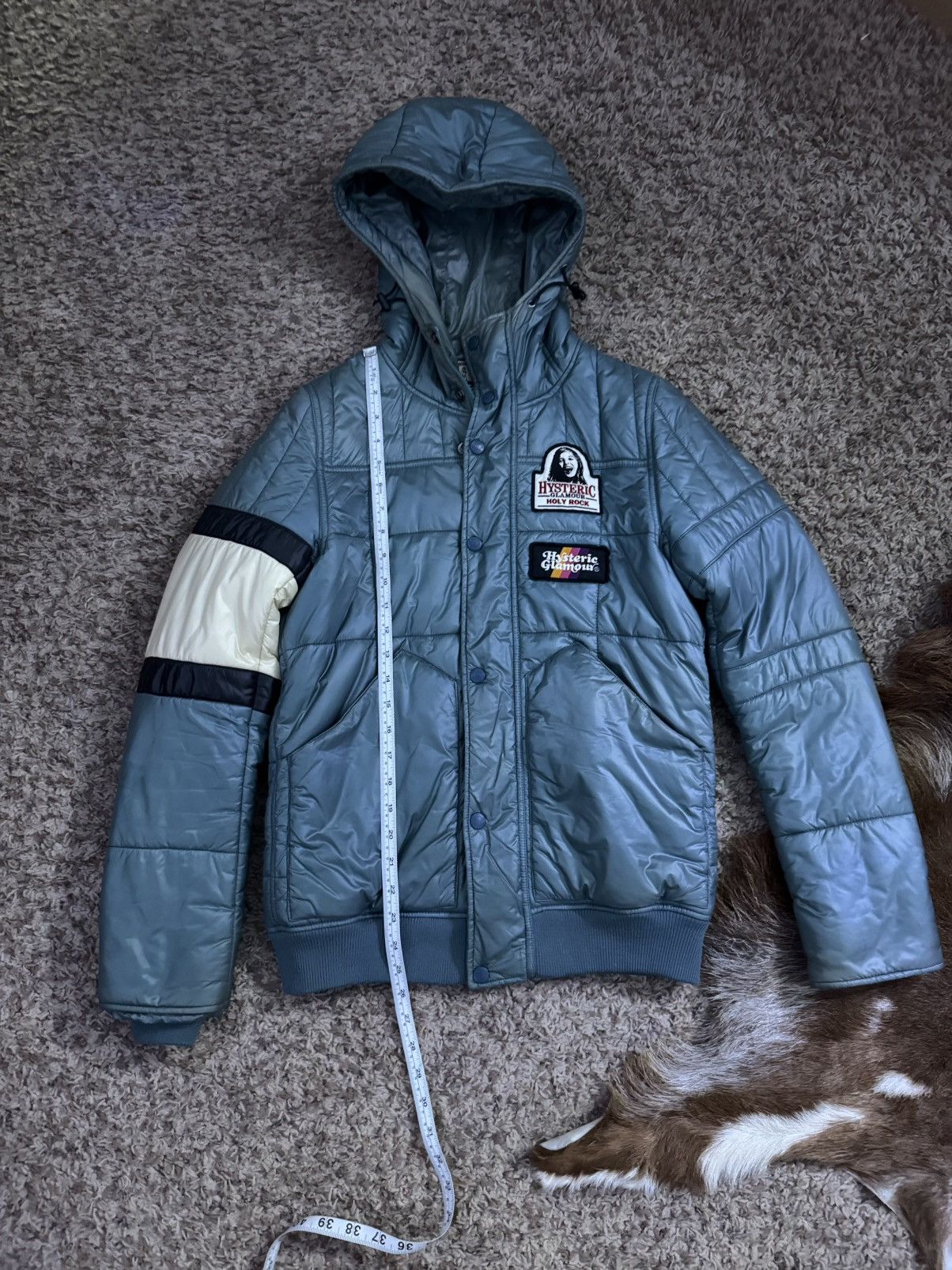 Hysteric Glamour Hysteric glamour medium green puffer jacket with patches Size US M / EU 48-50 / 2 - 8 Thumbnail
