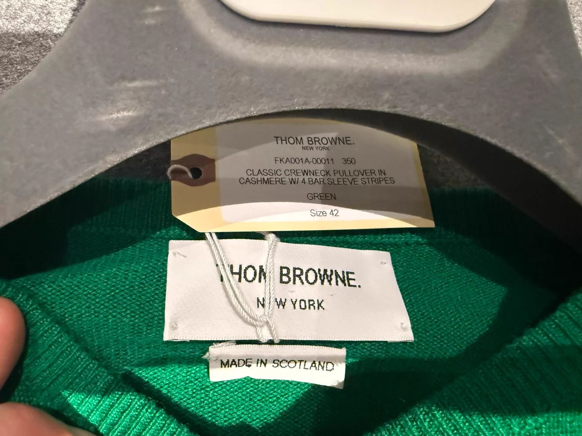 Thom Browne Thom Browne Green Rare Cashmere Pullover Sweater Size M / US 6-8 / IT 42-44 - 4 Thumbnail