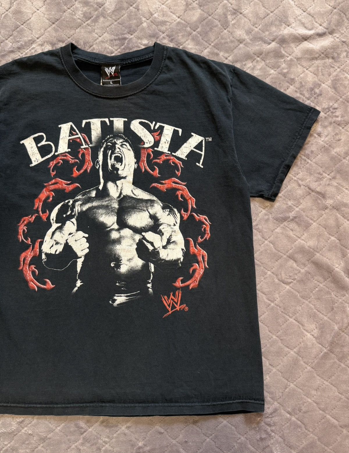 Vintage × WWE Vintage 2007 WWE Batista Graphic Tee Shirt Size US L / EU 52-54 / 3 - 3 Thumbnail