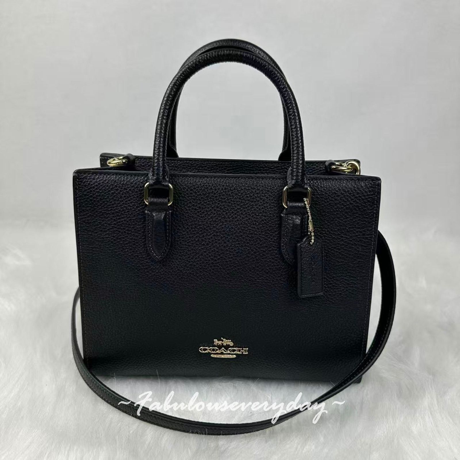 Coach Coach Madison Leather North South Tote Black Style 26225 