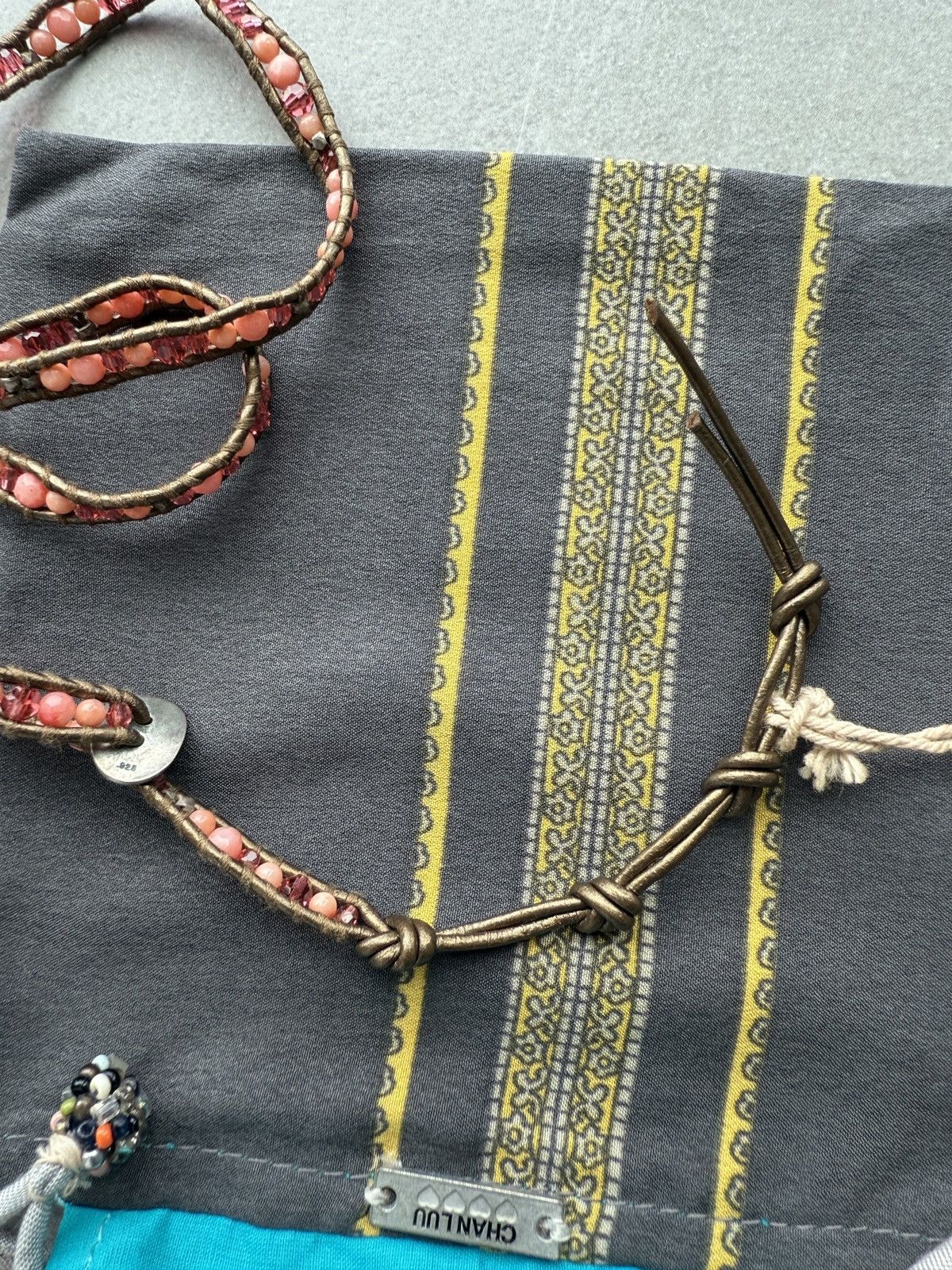 Japanese Brand CHAN LUU Hand Made Beads Leather Two Ways Necklace Bracelet Size ONE SIZE - 11 Thumbnail