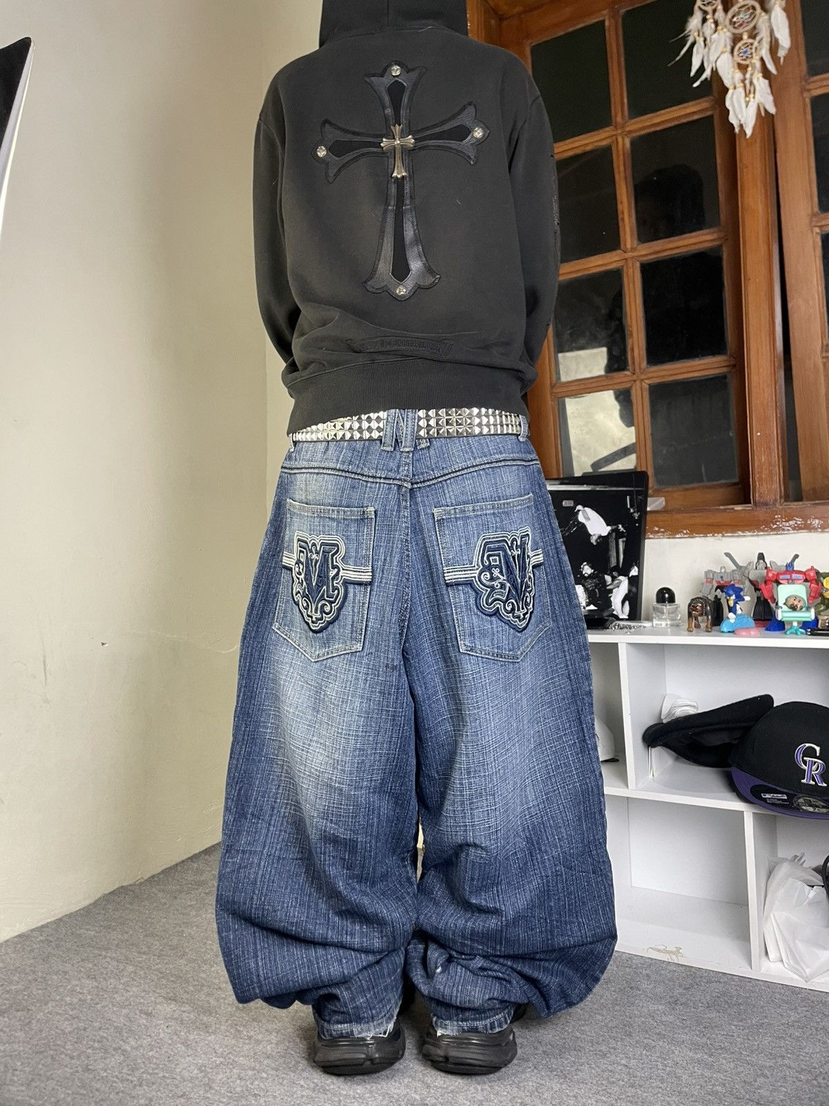Makaveli × Vintage MAKAVELI TUPAC SHAKUR M Baggy Pants Blue Washed Size US 34 / EU 50 - 3 Thumbnail