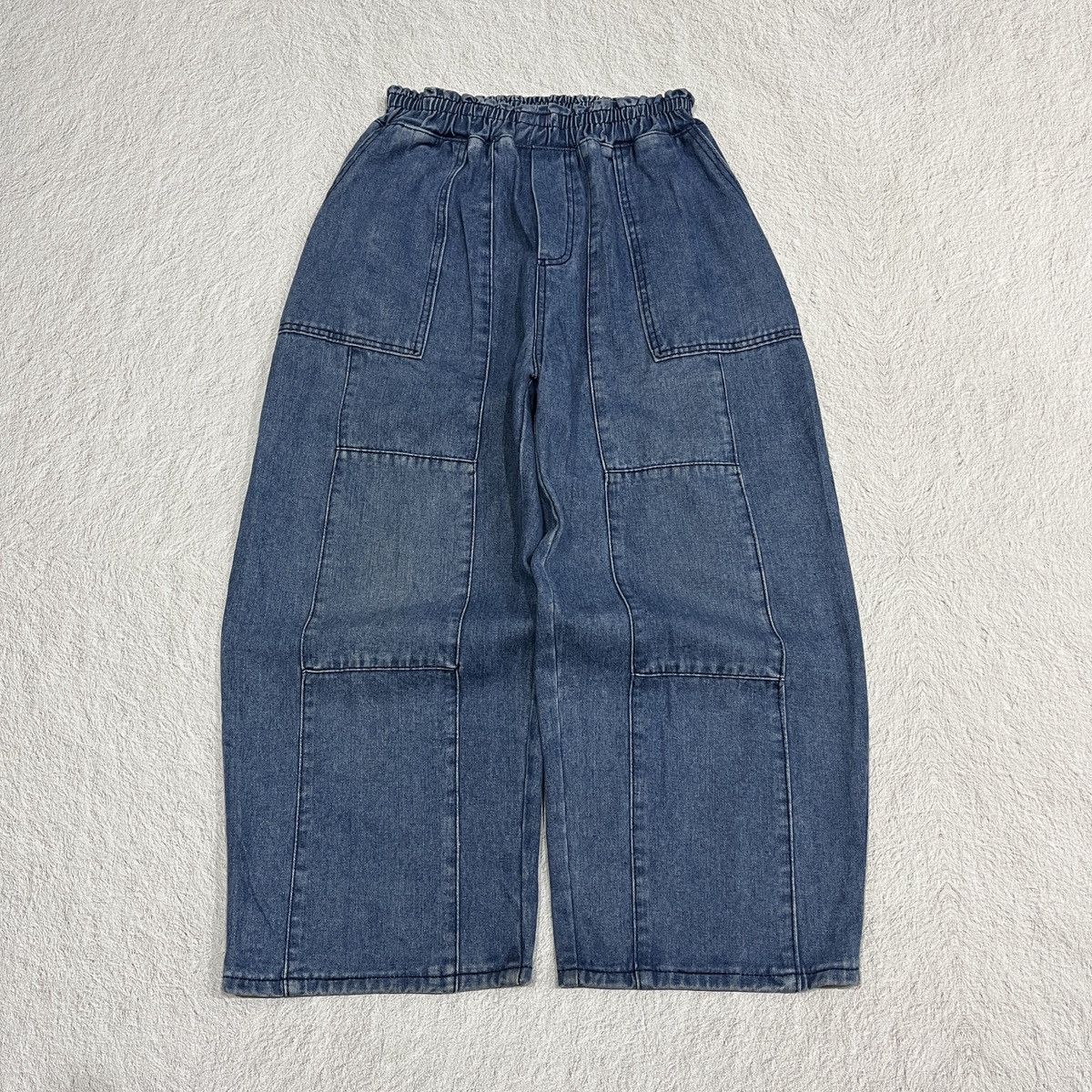Yohji Yamamoto 2000s JAPAN DENIM SUPER WIDE BAGGY BALLOON PANTS Size US 30 / EU 46 - 1 Thumbnail