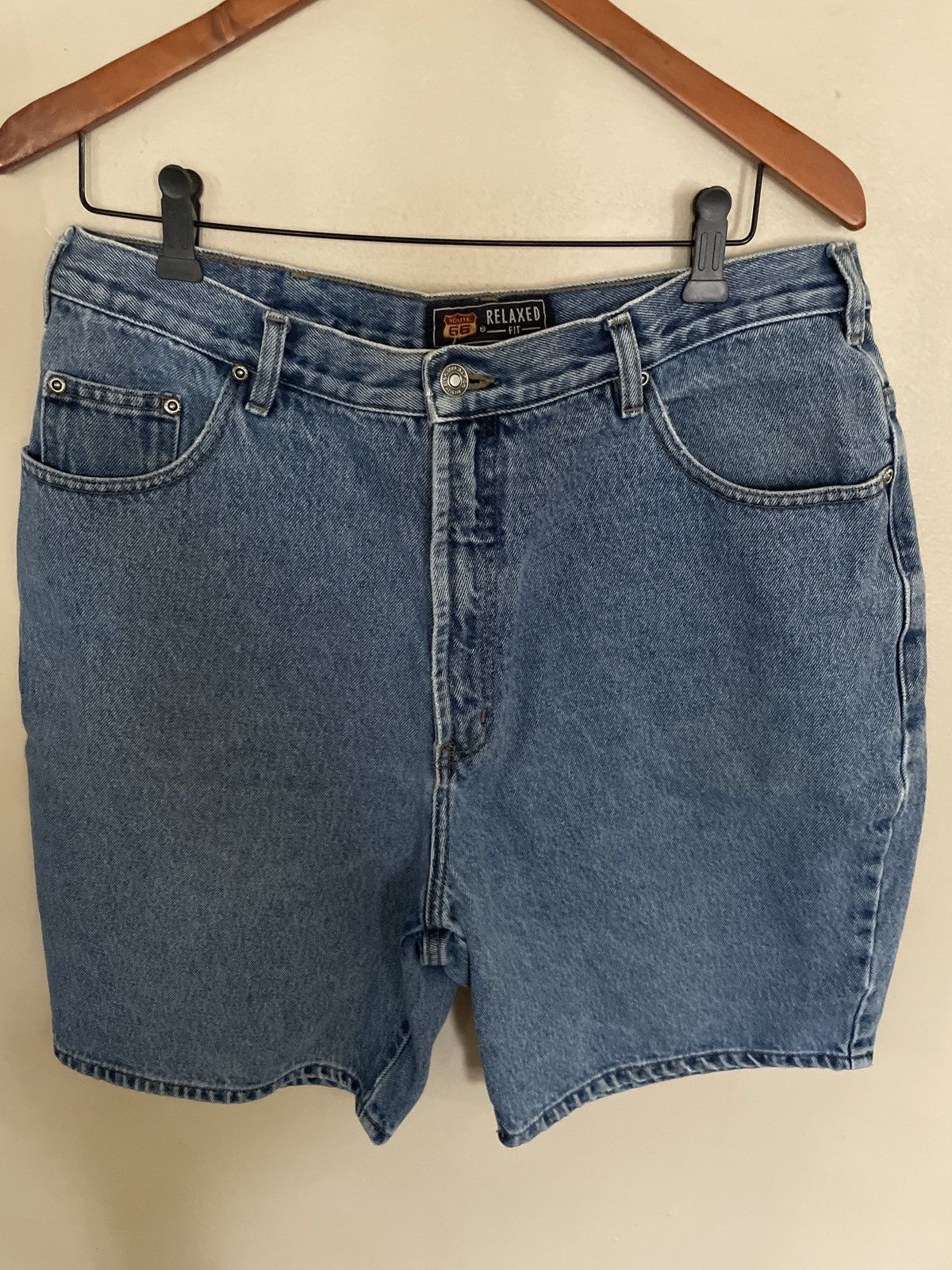 Route 66 × Vintage Route 66 Jean Denim Shorts Jorts Skater relaxed fit vintage Size US 36 / EU 52 - 1 Thumbnail