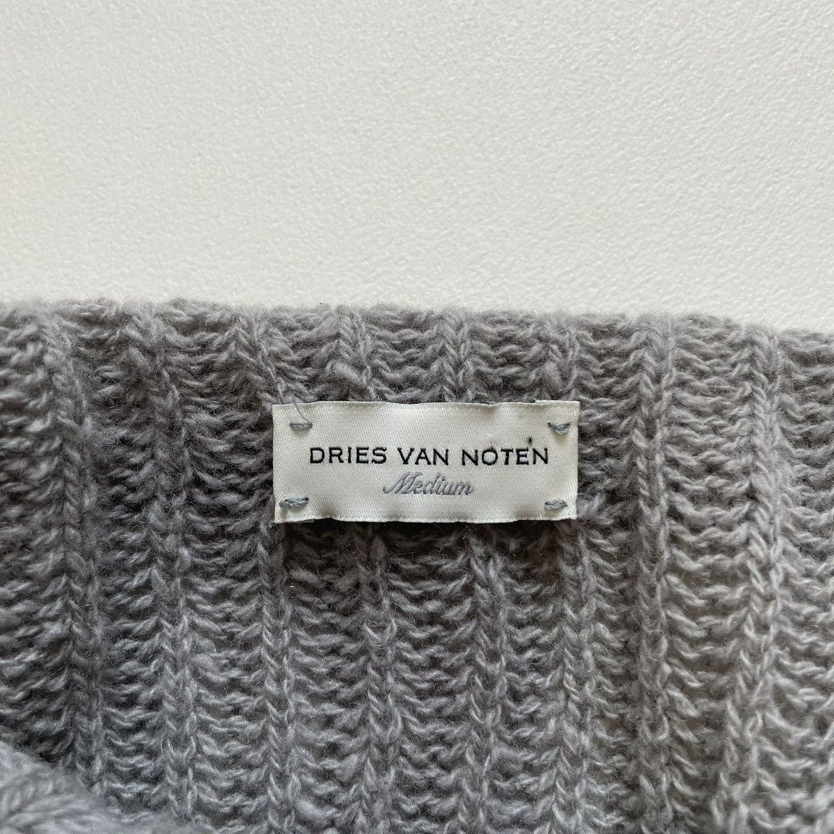 Dries Van Noten A/W 23 ‘Cobweb Weave’ Gray Sweater Size US M / EU 48-50 / 2 - 4 Thumbnail