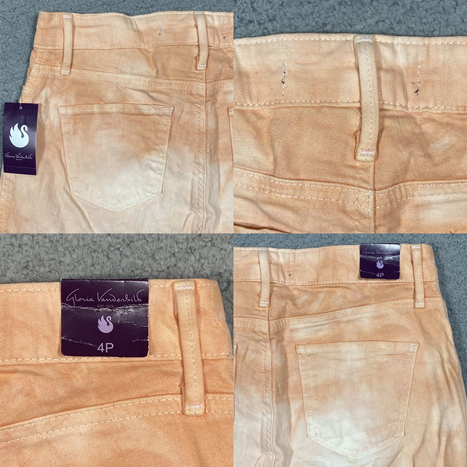 Gloria Vanderbilt Gloria Vanderbilt Bermuda Shorts Women’s 4P Denim Tie-Dye Orange 5-Pocket Stretch Casual Travel Women Size 27" / US 4 / IT 40 - 9 Thumbnail