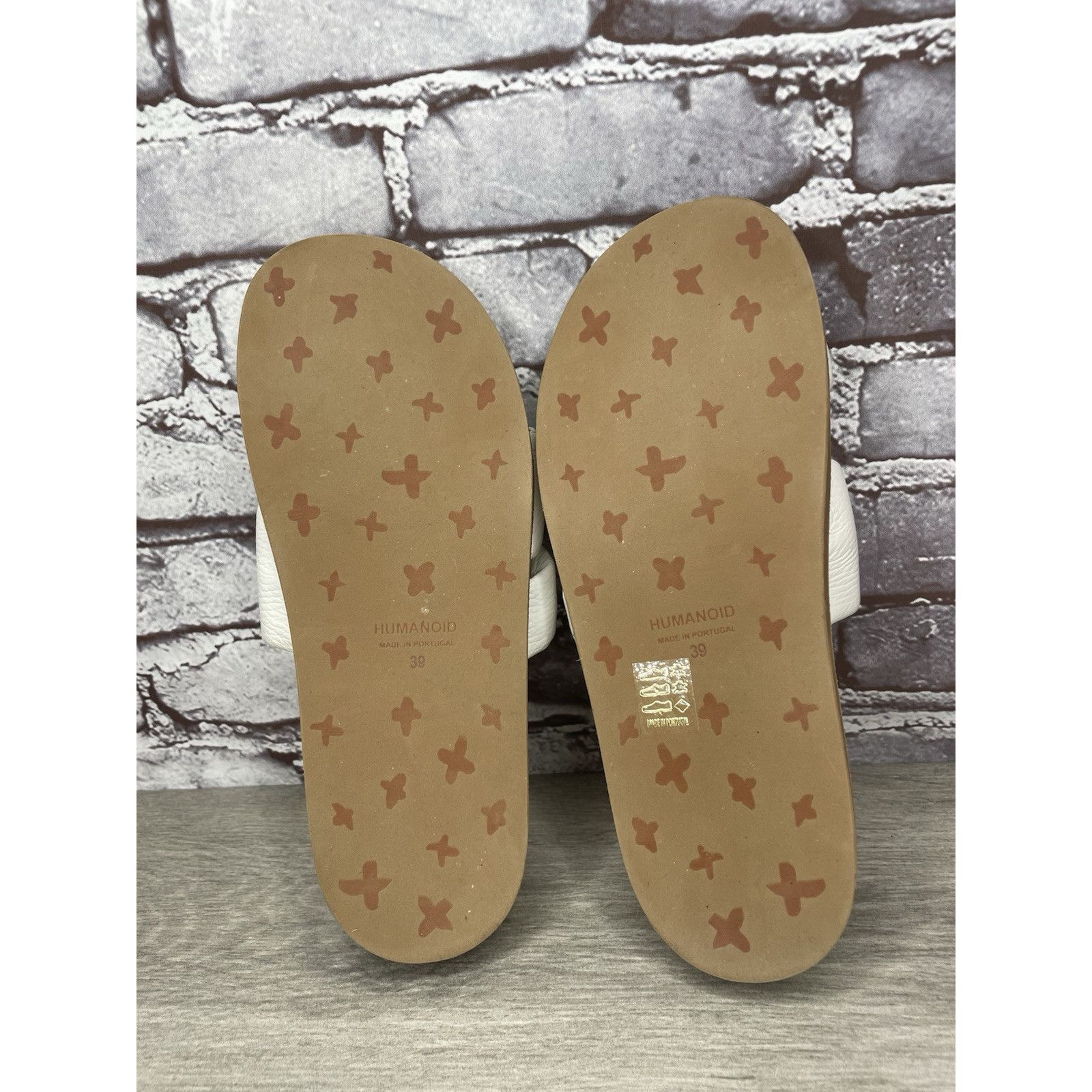 Other Humanoid White Leather Platform Strap Slides Wedge Sandals W Size US 8.5 / IT 38.5 - 7 Thumbnail