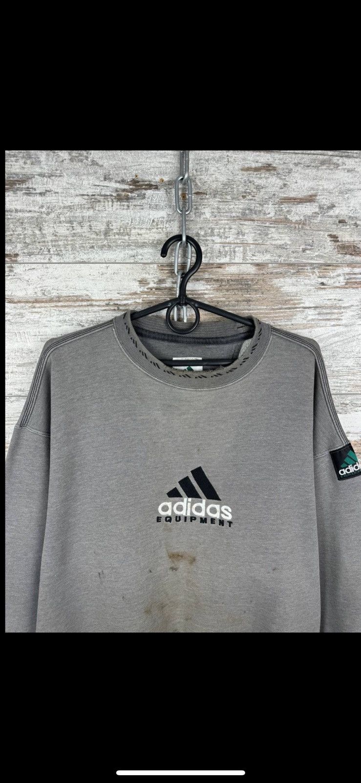 Adidas × Vintage Mens Vintage Adidas Equipment Distressed Sweatshirt Size US M / EU 48-50 / 2 - 9 Thumbnail