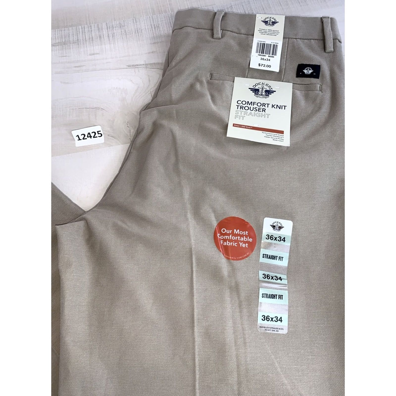 Dockers VINTAGE Dockers Comfort Knit Trouser Straight Fit Mens 36x34 NWT-12425 Size US 36 / EU 52 - 3 Thumbnail