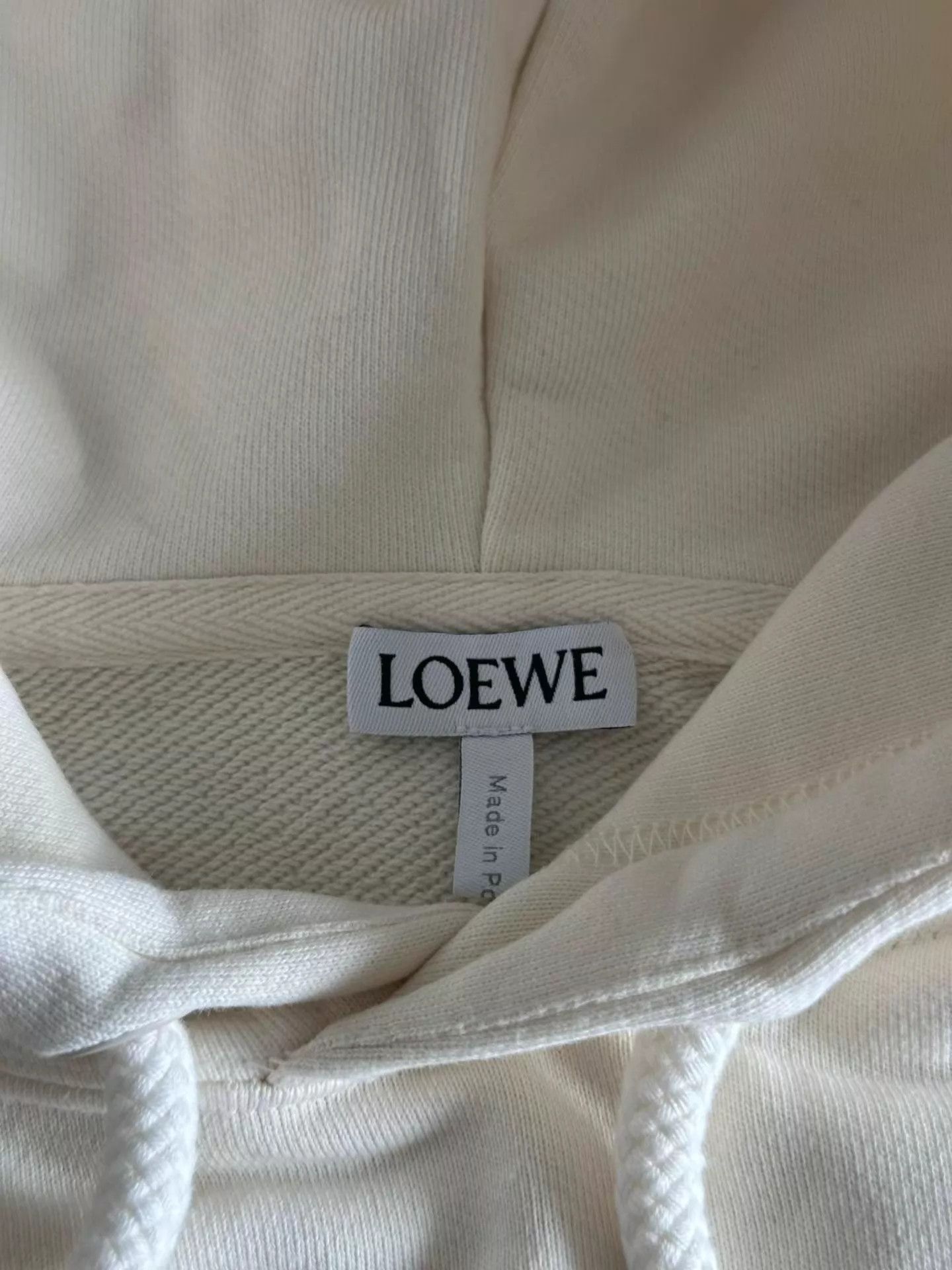 Loewe LOEWE White Leather Patch Hoodie XS Size XS / US 0-2 / IT 36-38 - 3 Thumbnail