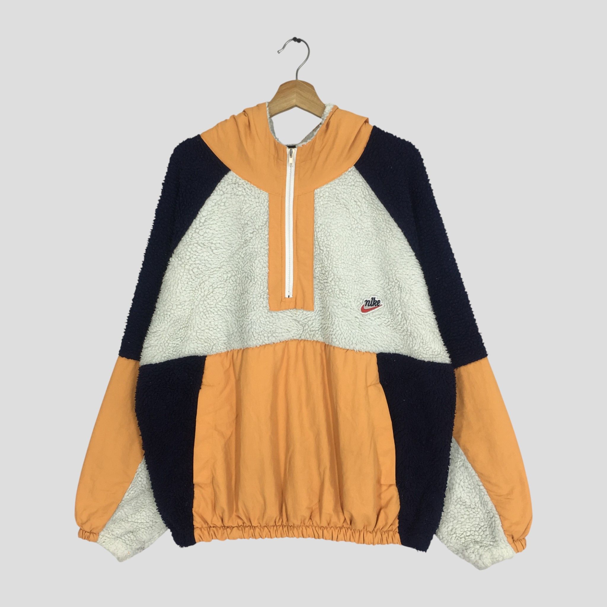 Nike Vintage Nike Fleece Polartec Nike Swoosh Deep Pile Jacket Size US XL / EU 56 / 4 - 2 Thumbnail