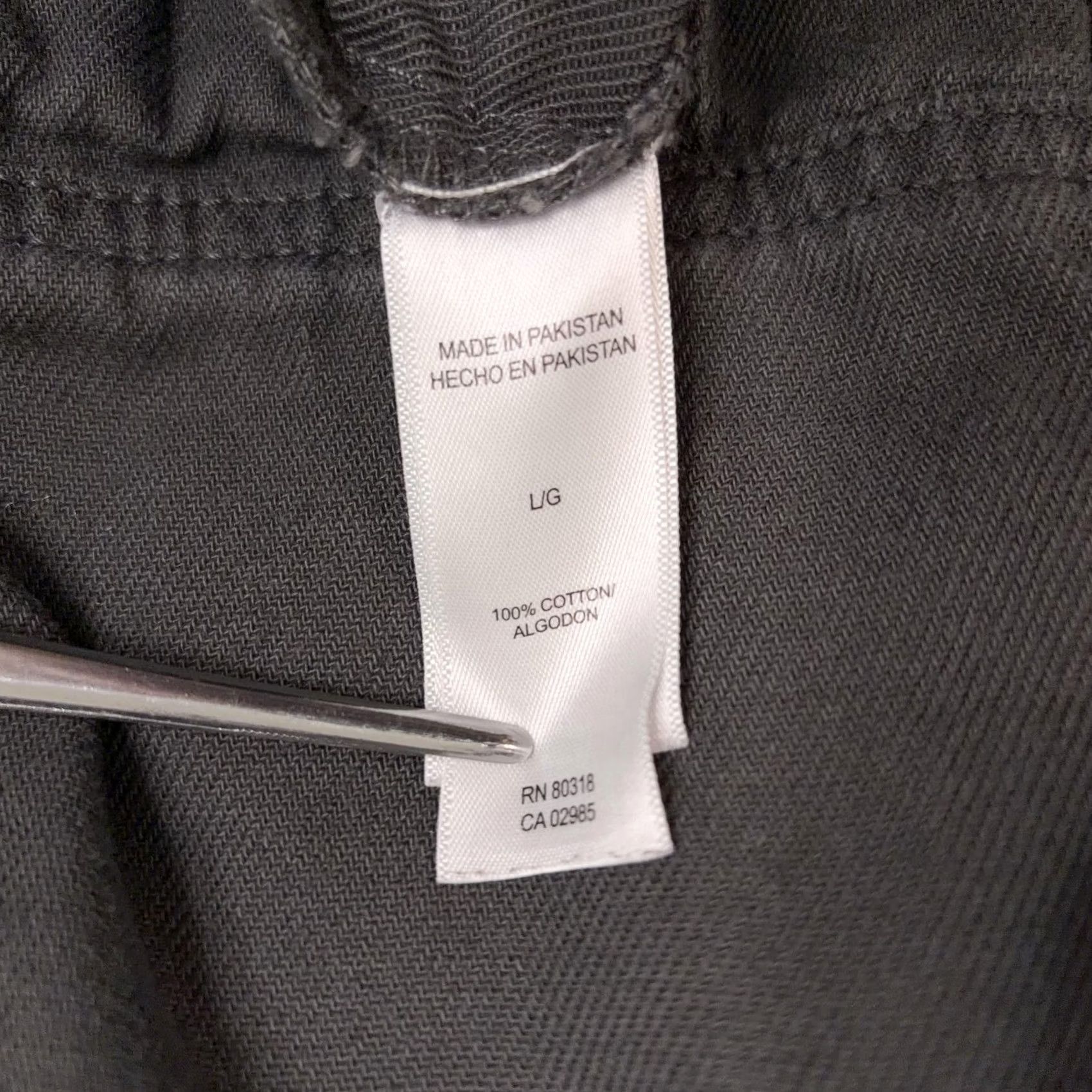 Lucky Brand Lucky Brand Shirt Mens Large Gray Twill Button-Front Utility Pockets Shacket Jacket Casual Workwear Size US L / EU 52-54 / 3 - 5 Thumbnail