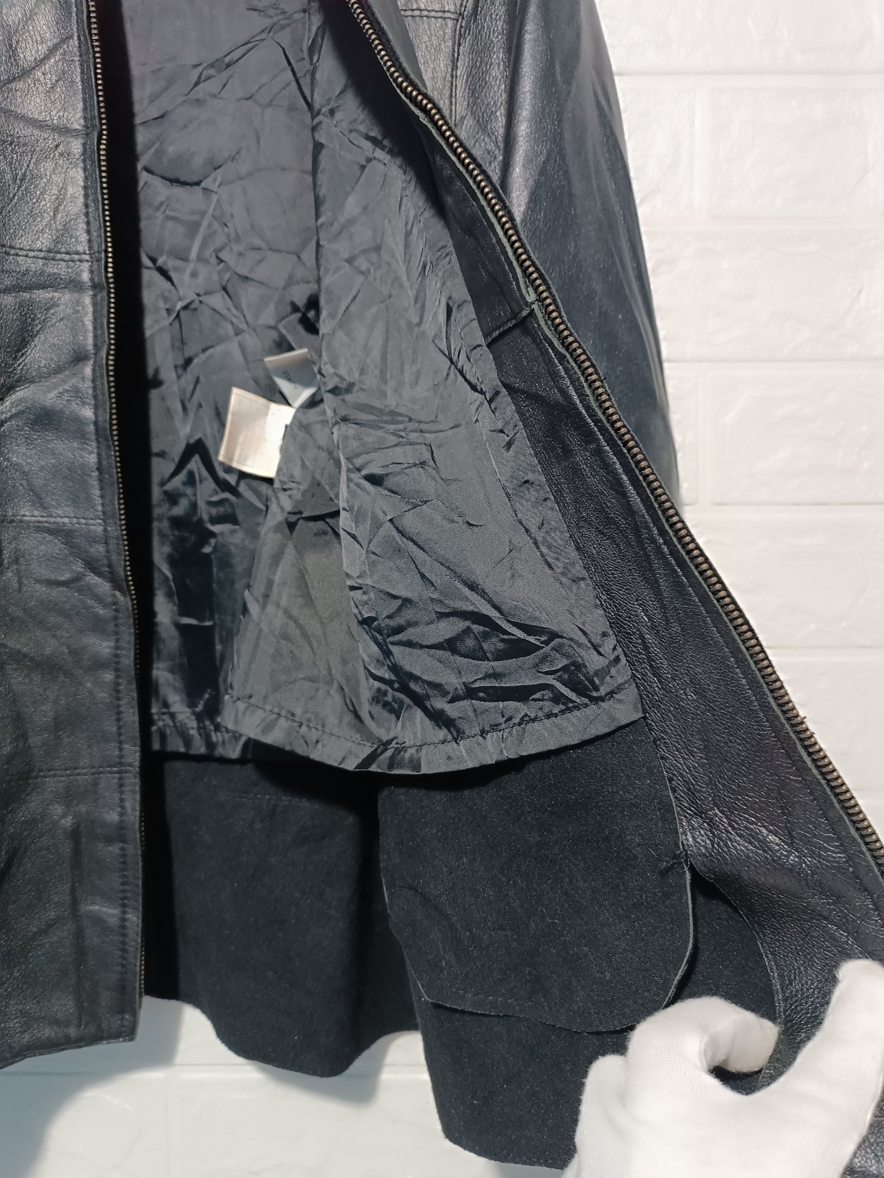 Japanese Brand Vintage Sheepskin Leather Jacket Black Hoodie Size US M / EU 48-50 / 2 - 10 Thumbnail
