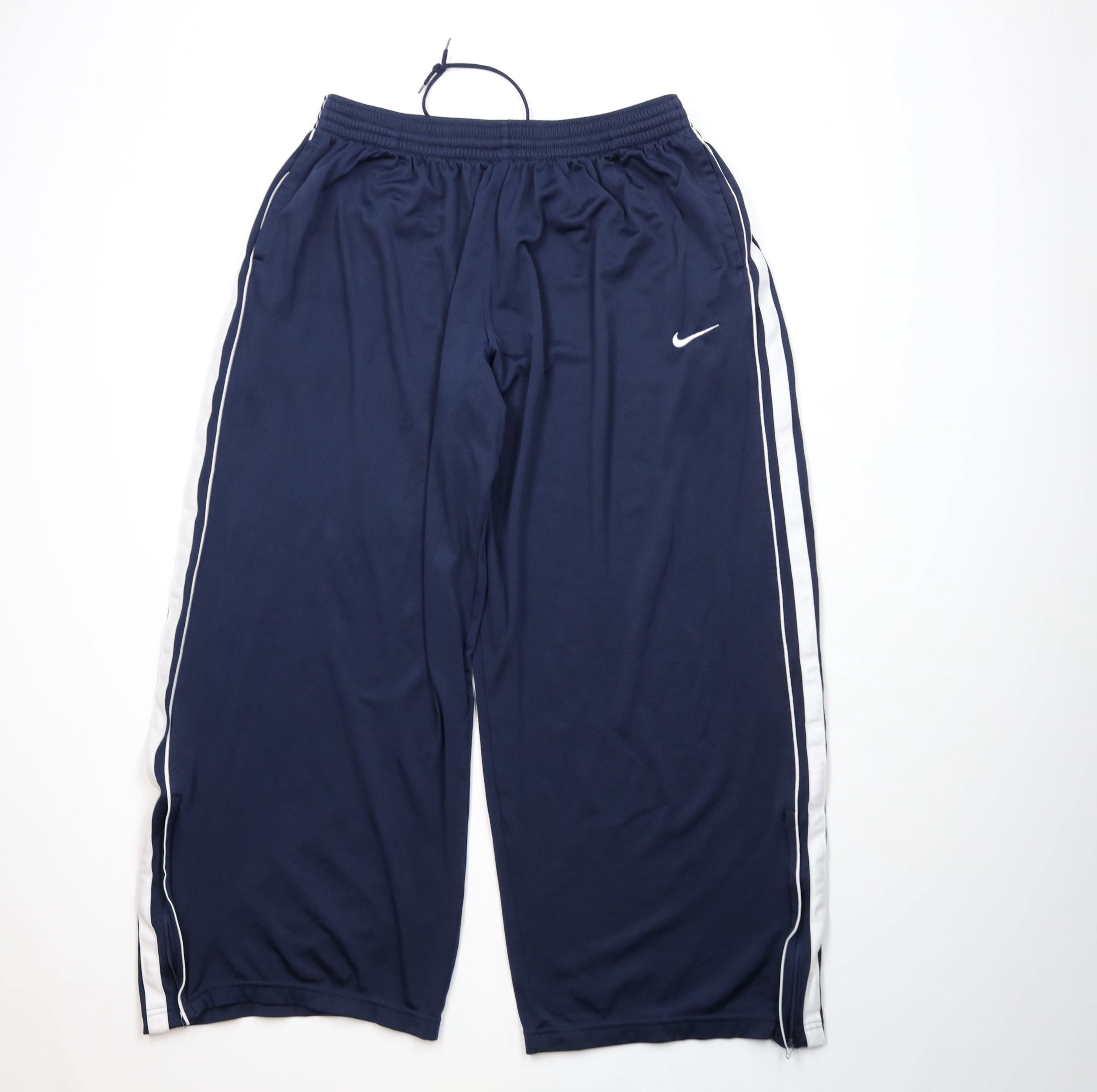 Vintage Y2K Nike Scott Mini Swoosh Wide Leg Pants Navy Blue