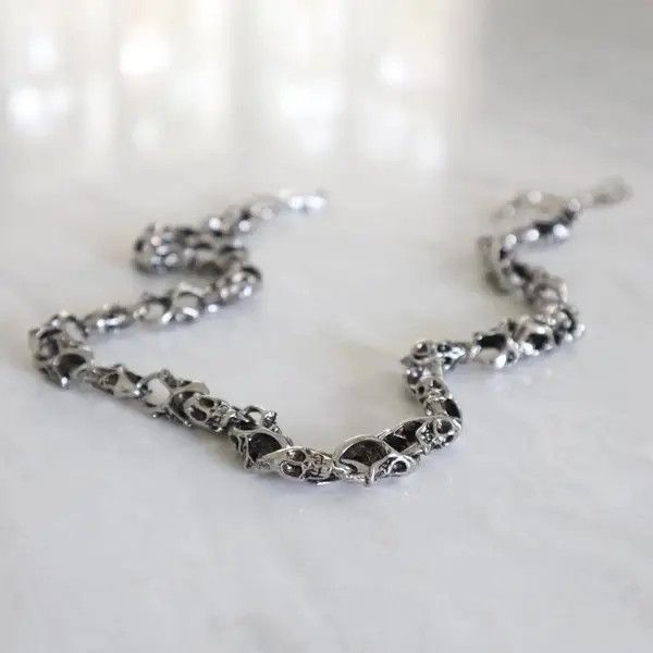 Jewelry Vintage Y2K Punk Goth Emo Skull Pile Wallet Chain Size ONE SIZE - 4 Thumbnail