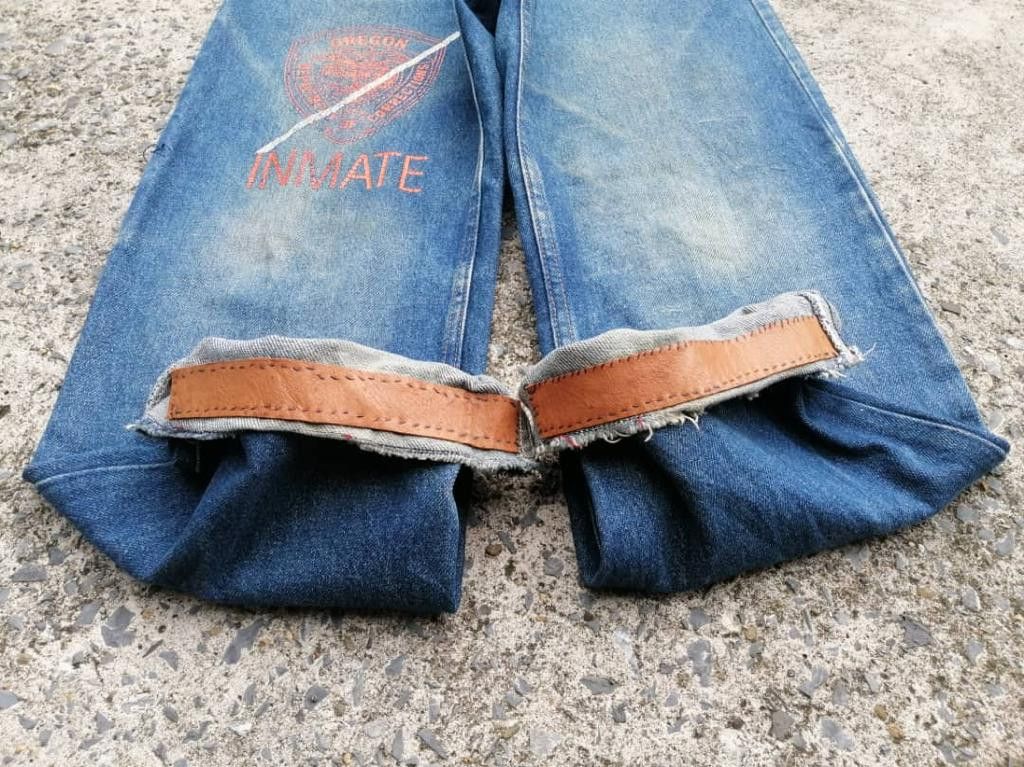 Handmade Prison Blues Oregon Department Of Corrections Denim Jeans Size US 30 / EU 46 - 4 Thumbnail