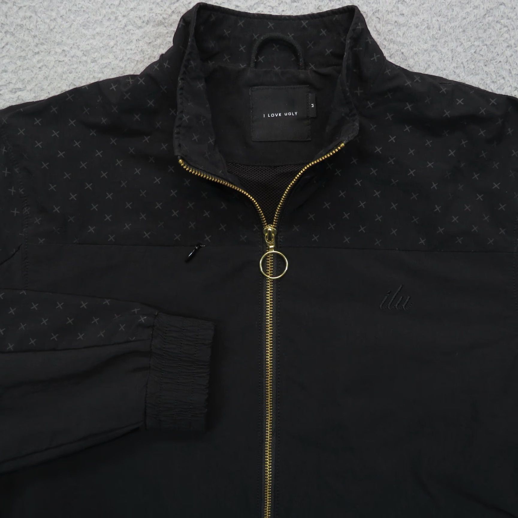 I Love Ugly I Love Ugly Jacket Mens Medium Black Full Zip Windbreaker Streetwear Track Jacket Size US M / EU 48-50 / 2 - 6 Thumbnail