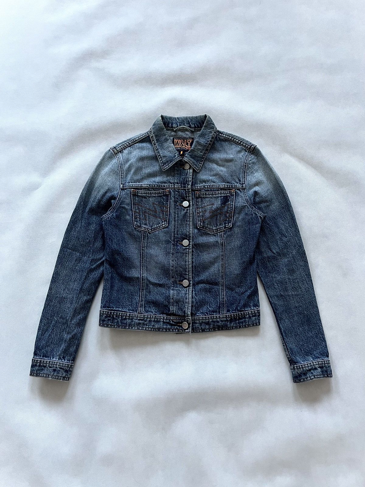 W&LT × Walter Van Beirendonck Walter Van Beirendonck W&LT Washed Denim Trucker Jacket Size S / US 4 / IT 40 - 1 Thumbnail