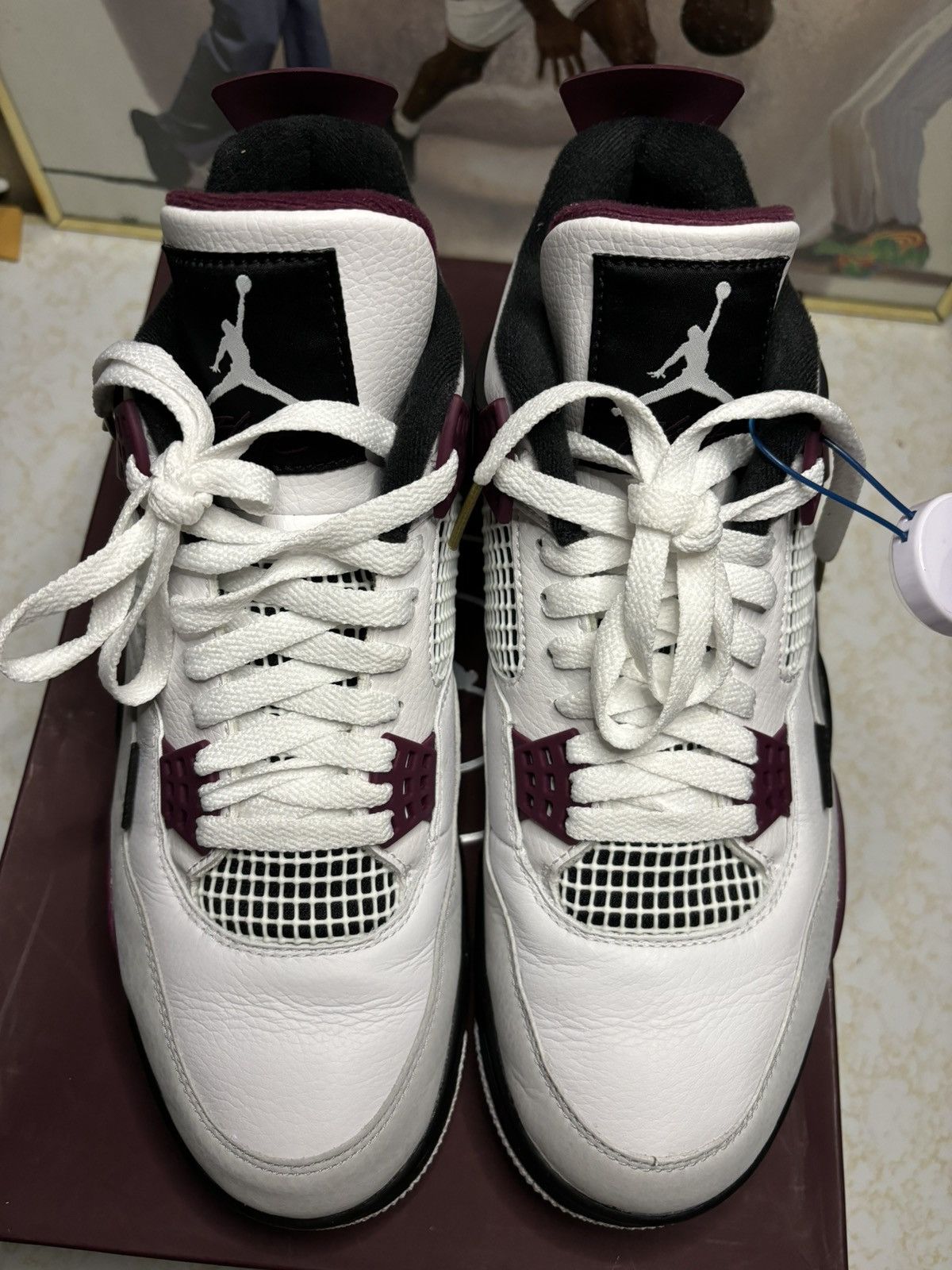 Jordan Brand Jordan Retro 4 “PSG” Size US 10.5 / EU 43-44 - 2 Thumbnail