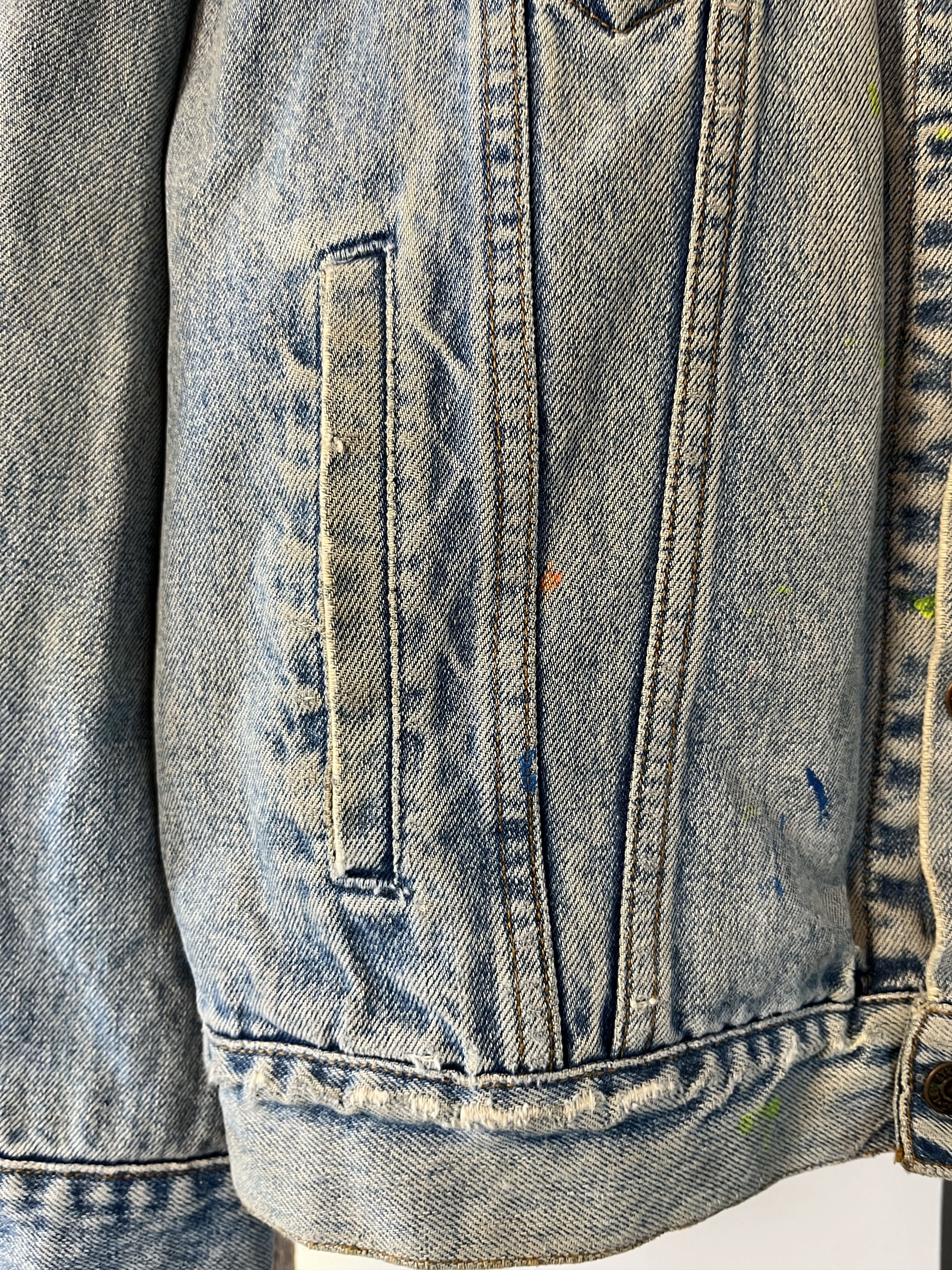 Levi's × Levi's Vintage Clothing × Vintage 1995 Levi's Baby Blue Distressed Trucker Jacket 70503 02 Size US XL / EU 56 / 4 - 5 Thumbnail
