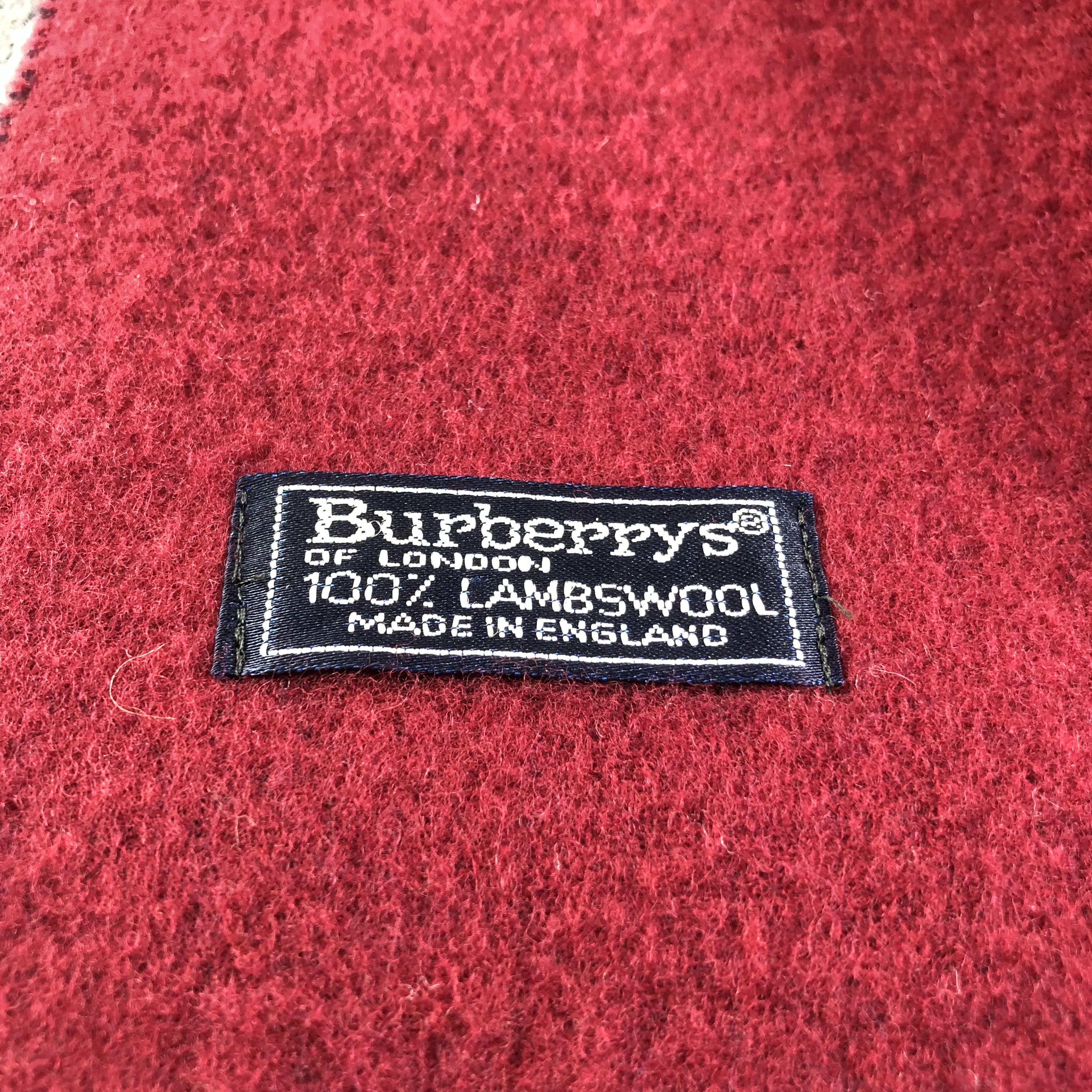 Burberry Burberrys Plain Reversible Wool Scarf Muffler V1622 Size ONE SIZE - 5 Thumbnail
