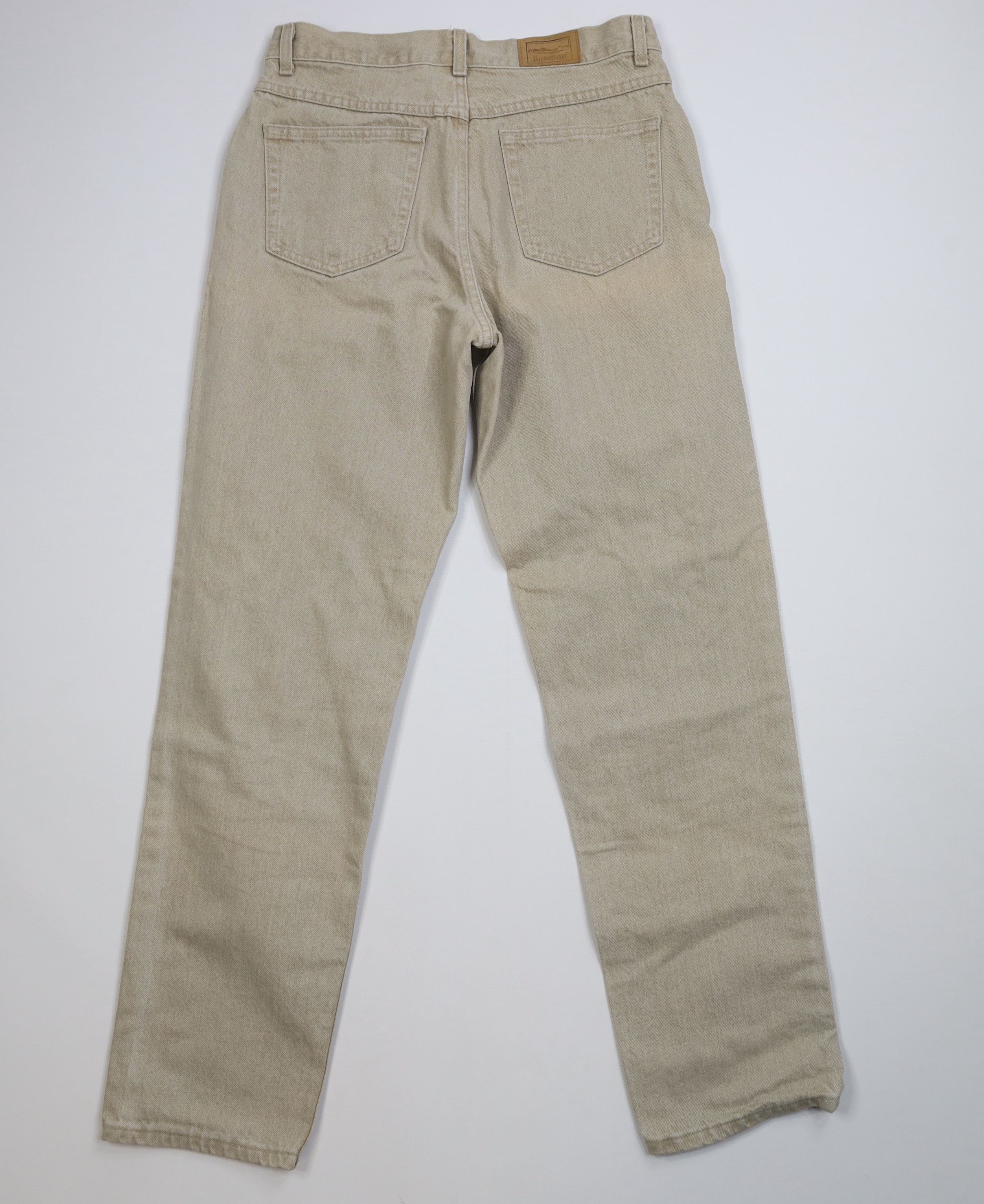 L.L. Bean Vintage 90s LL Bean Tapered Leg Denim Jeans Beige USA Size US 32 / EU 48 - 12 Thumbnail