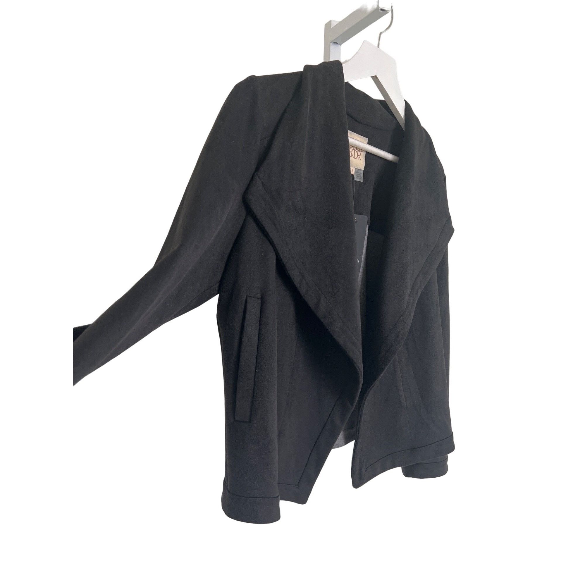 Chaser Brand Chaser Black Drape Front Jacket Size S / US 4 / IT 40 - 5 Thumbnail