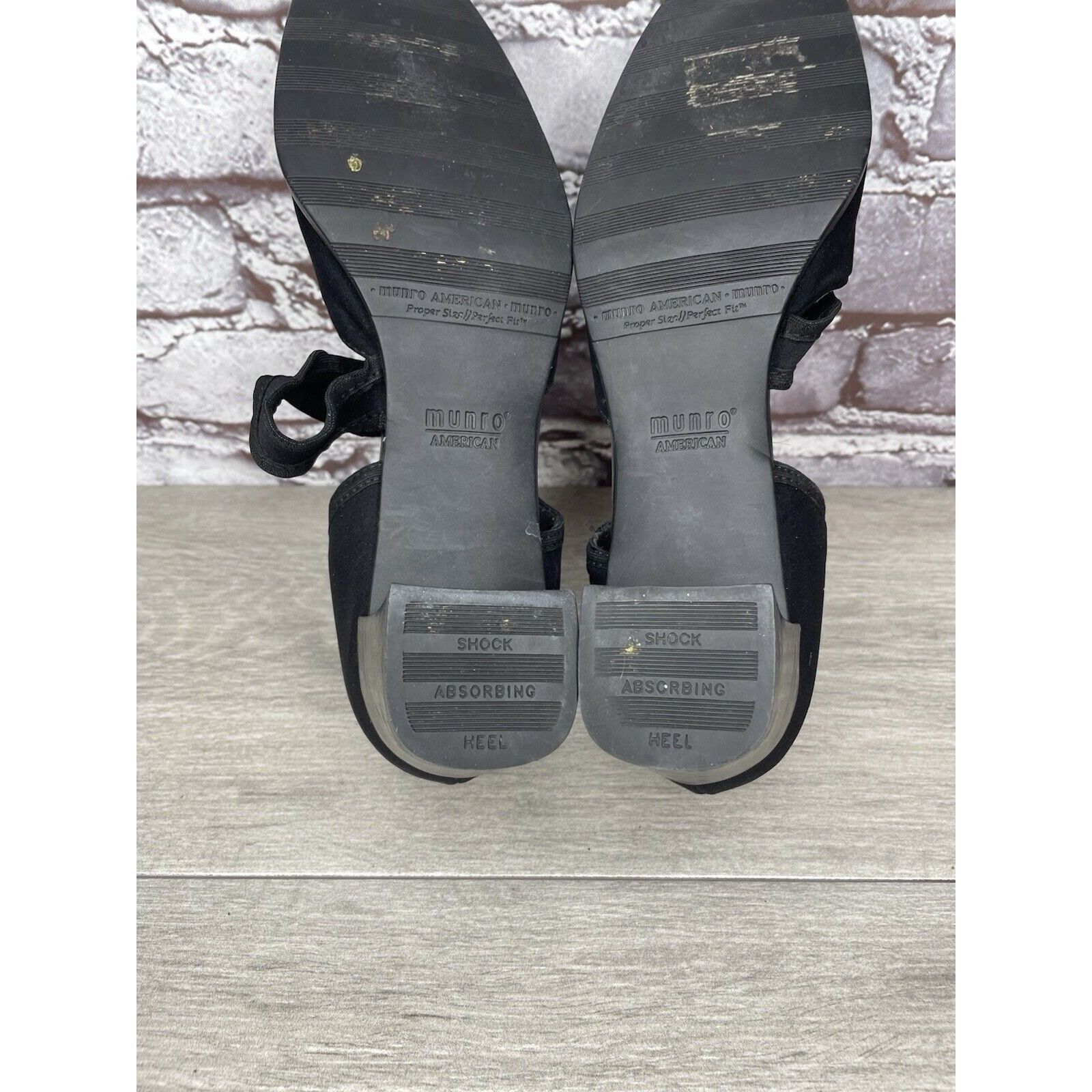 Other Munro American Whitney Black Fabric Elastic MaryJane Strap H Size US 8.5 / IT 38.5 - 18 Thumbnail