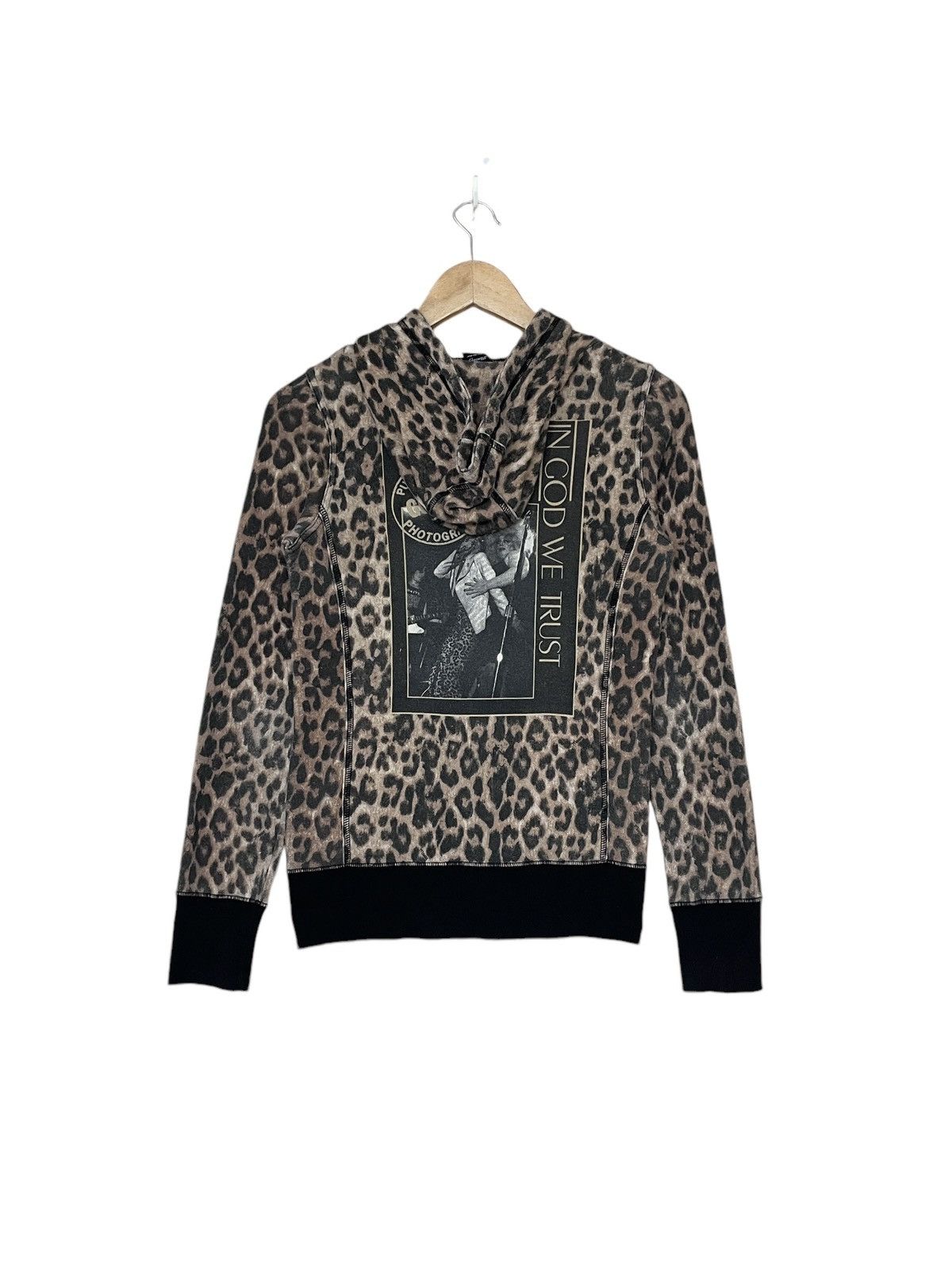 Japanese Brand × MOUSSY × Vintage Vintage Japanese Brand Moussy Leopard Hoodie 1990s Size US M / EU 48-50 / 2 - 1 Thumbnail