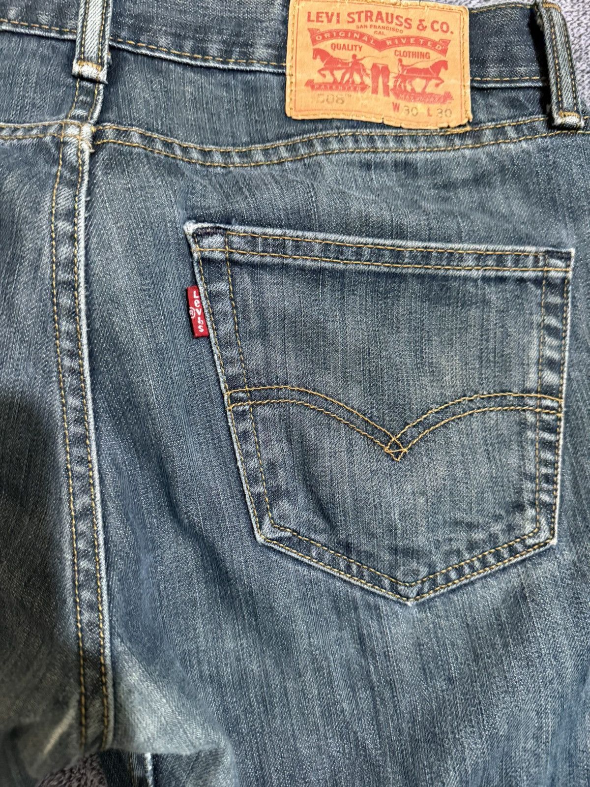Levi's Levi’s 508 Men’s Jean 30x30 Dark Stone Washed Jeans Size US 30 / EU 46 - 6 Thumbnail