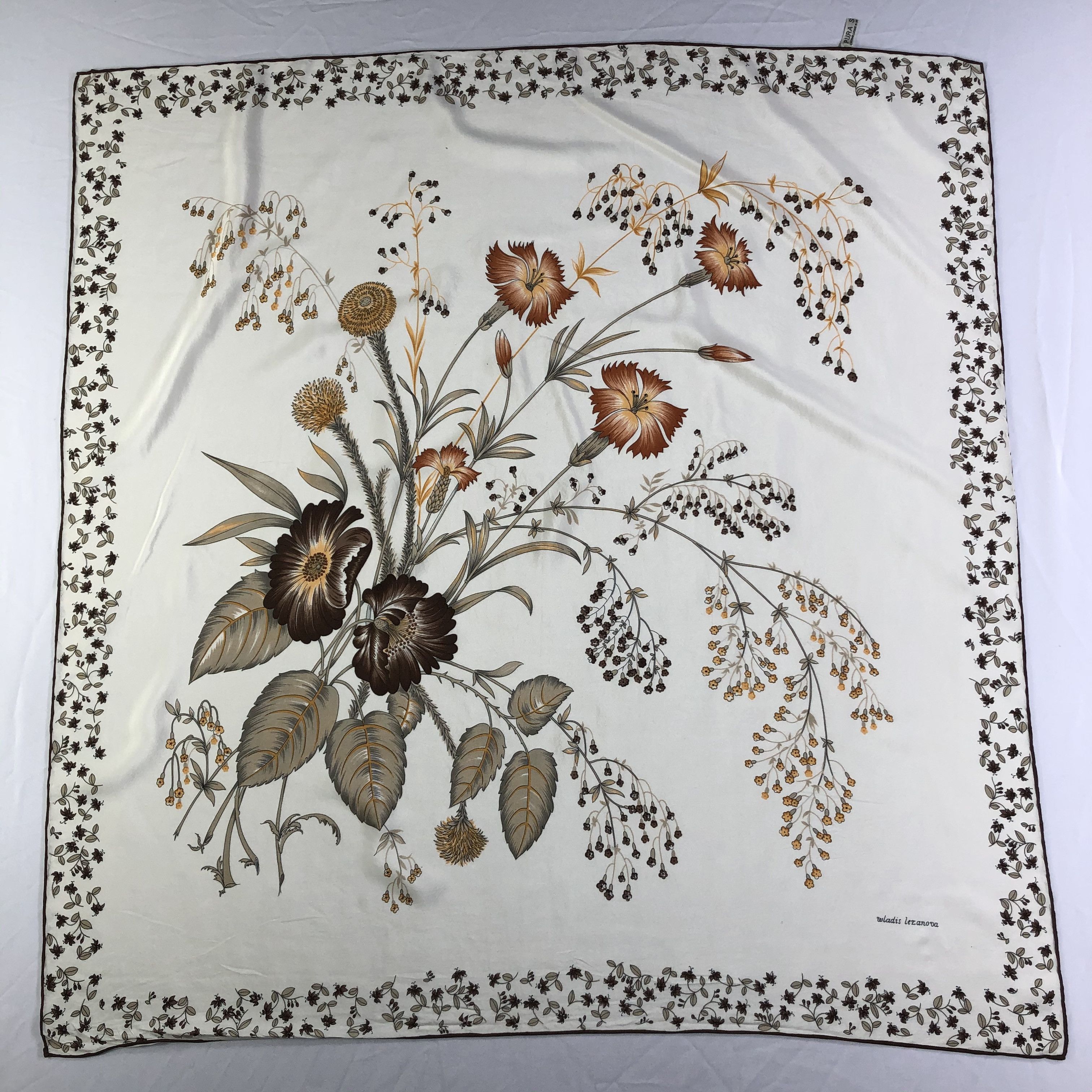 Vintage Vintage Wladis Lezanova Silk Scarf Size ONE SIZE - 2 Thumbnail
