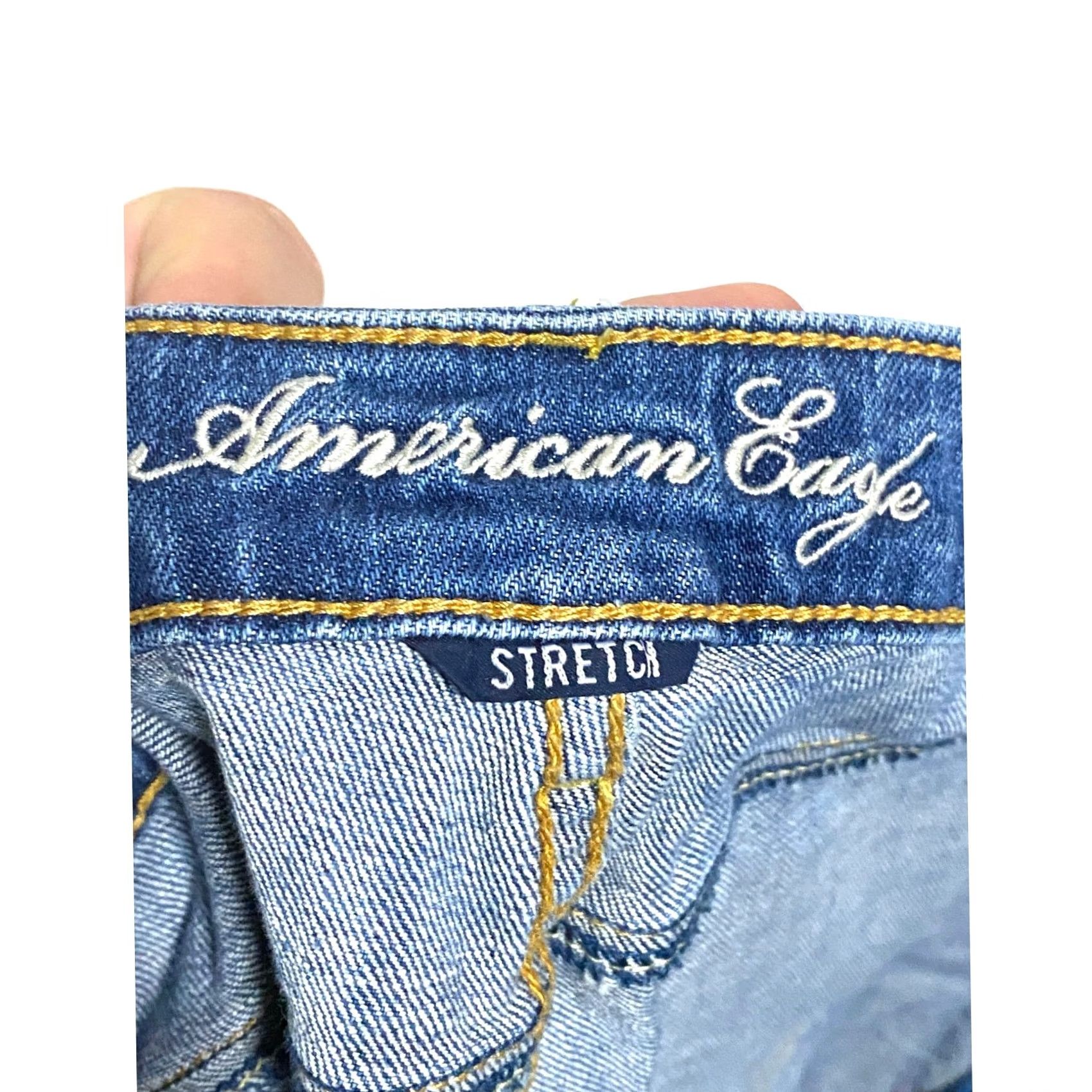 American Eagle Outfitters American Eagle Bermuda Jeans Shorts Womens 6 Distressed Stretch Denim Grunge Y2K Boho Bohemian Shirt Size 28" / US 6 / IT 42 - 7 Thumbnail