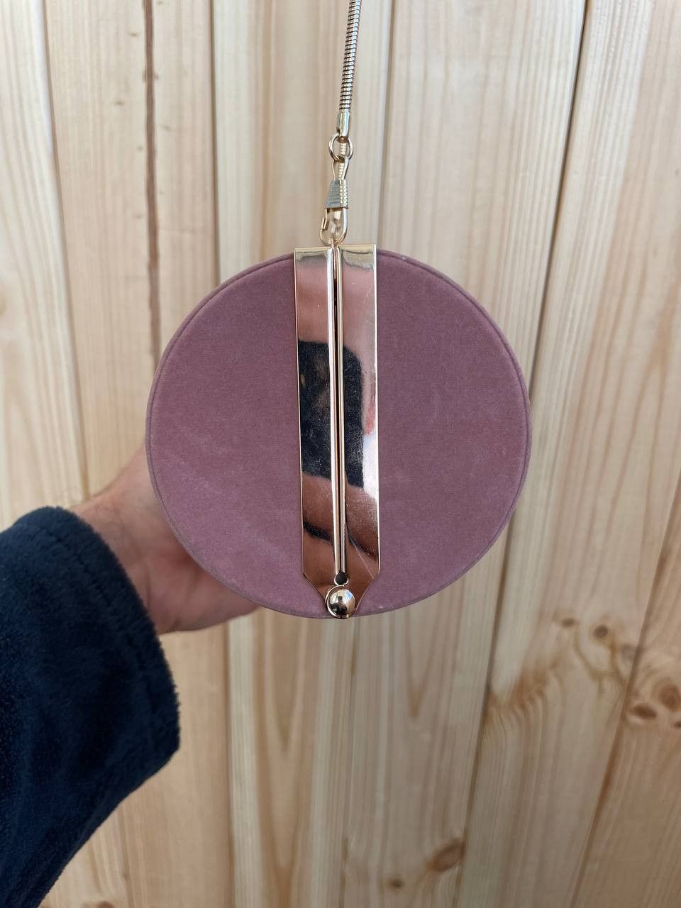 Jean Paul Gaultier Jean Paul Gaultier Velvet Clutch Bag Pink Blush Gold Chain Size ONE SIZE - 2 Thumbnail