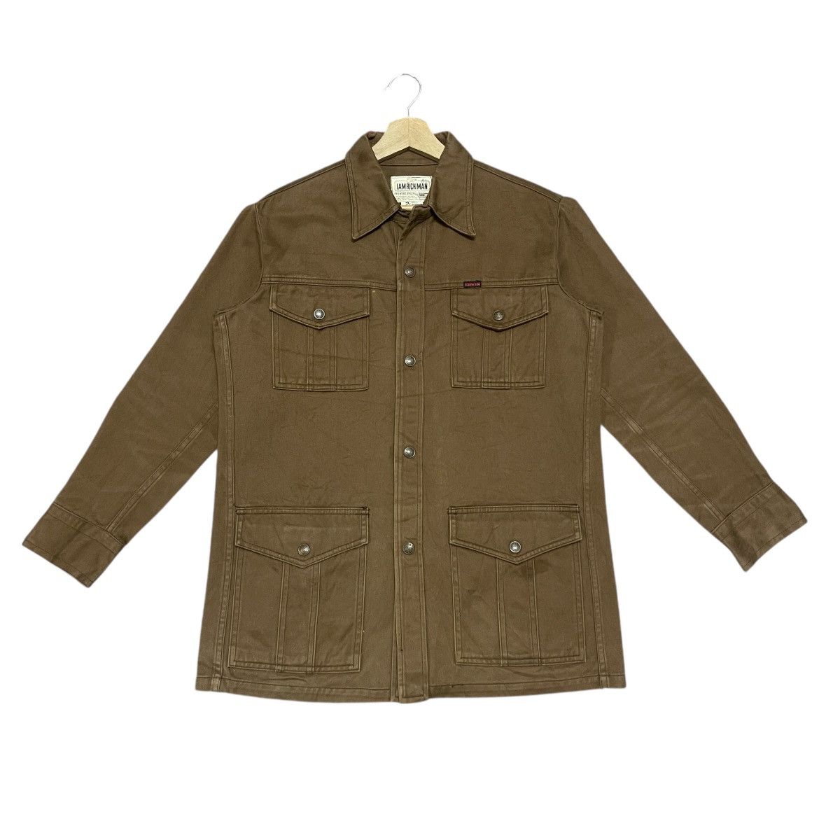 Edwin Rare 90s Vintage Edwin ‘I Am Rich Man’ Work Chore Jacket Size US XL / EU 56 / 4 - 1 Thumbnail