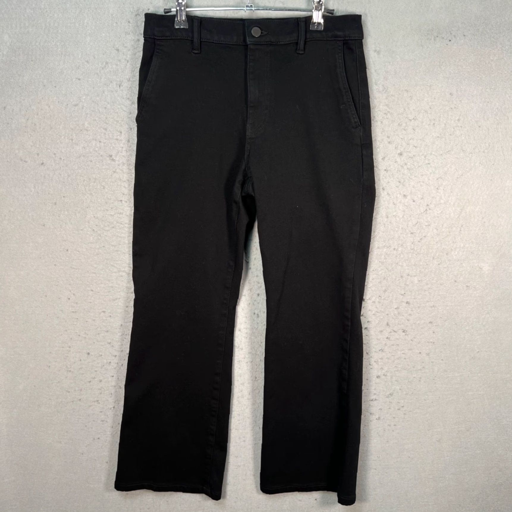 Uniqlo Uniqlo Womens Medium Black Straight Leg Stretch Pants 28 in Waist 27 in Inseam Adult Regular Modern Ankle Pants Size 32" / US 10 / IT 46 - 2 Thumbnail