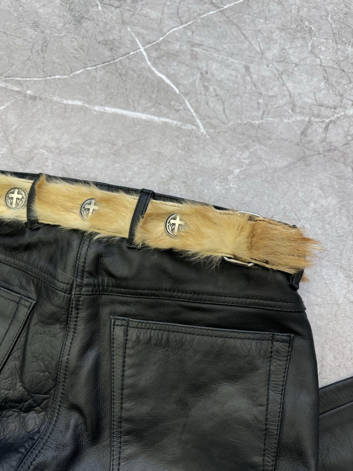 Hysteric Glamour × If Six Was Nine × Vintage Vintage Hystericglamour HYPE Fur Leather black BELT Size ONE SIZE - 16 Thumbnail