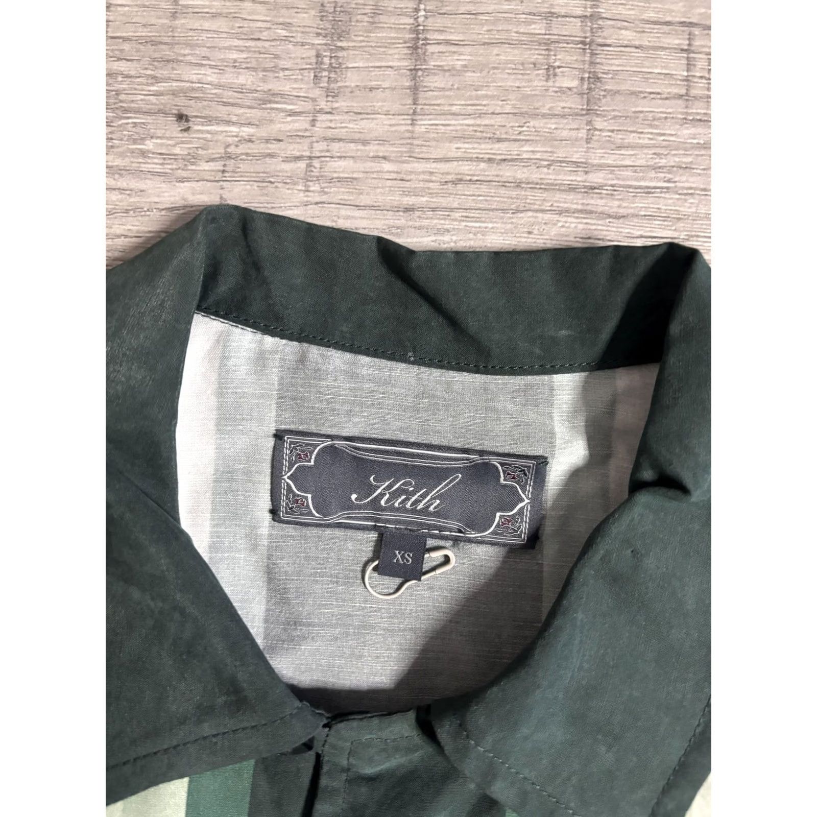 Kith Kith Shirt Mens XS Green Geometric Stripe Short Sleeve Button Front Casual Size US XS / EU 42 / 0 - 3 Thumbnail