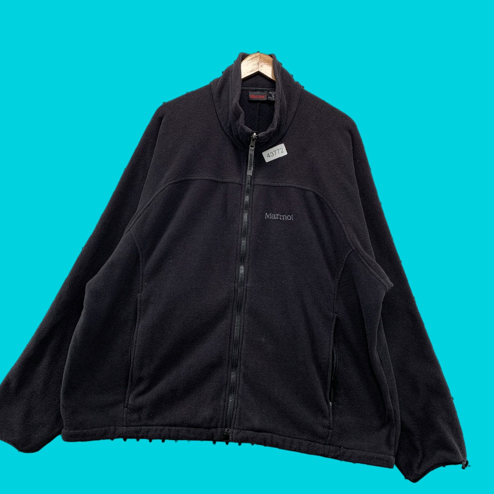 Marmot Marmot Fleece Zip Jacket Mens XL Long Sleeve Black Bomber Jacket Size US XL / EU 56 / 4 - 1 Thumbnail