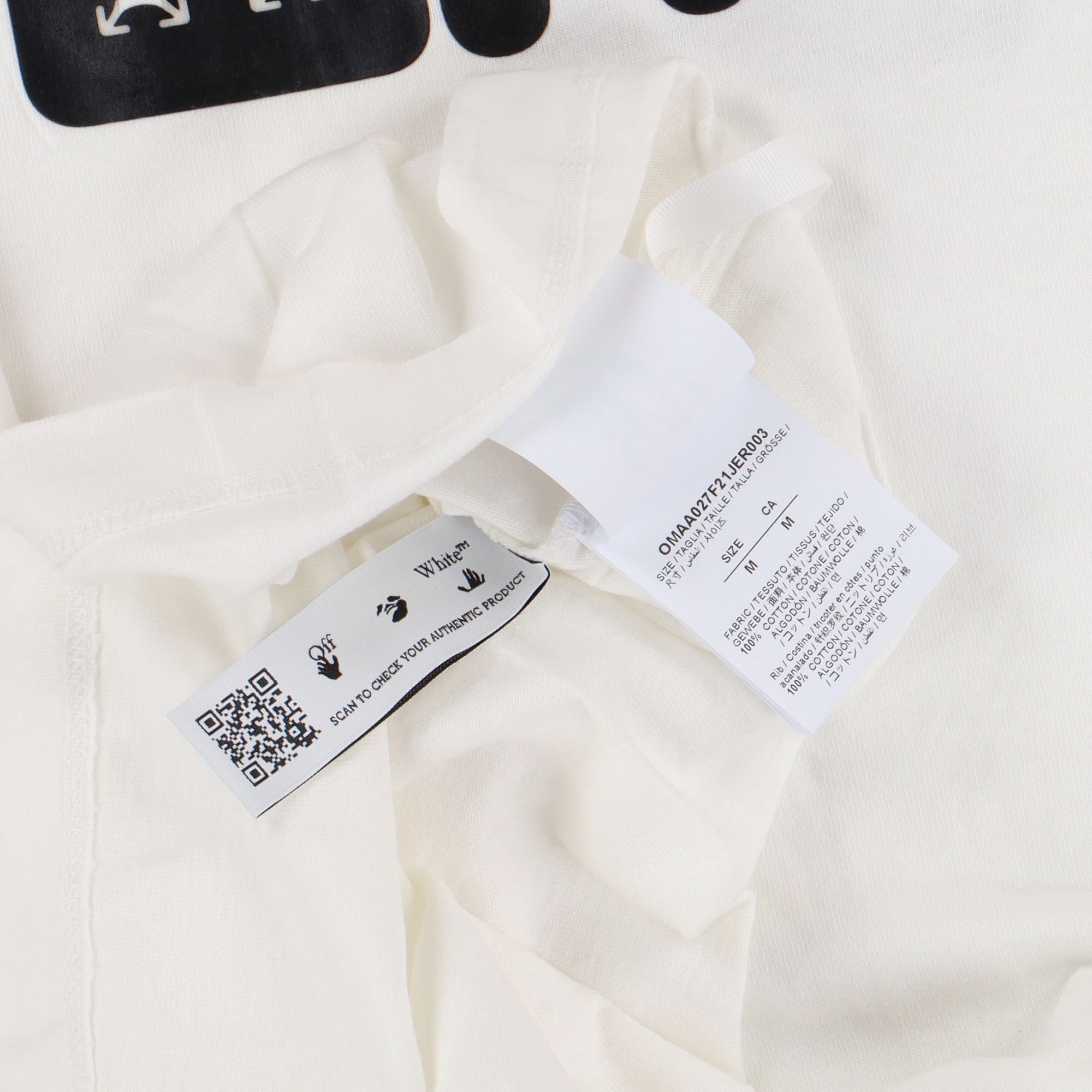 Off-White White Rubber Arrow Font Logo T-Shirt Size US M / EU 48-50 / 2 - 5 Thumbnail
