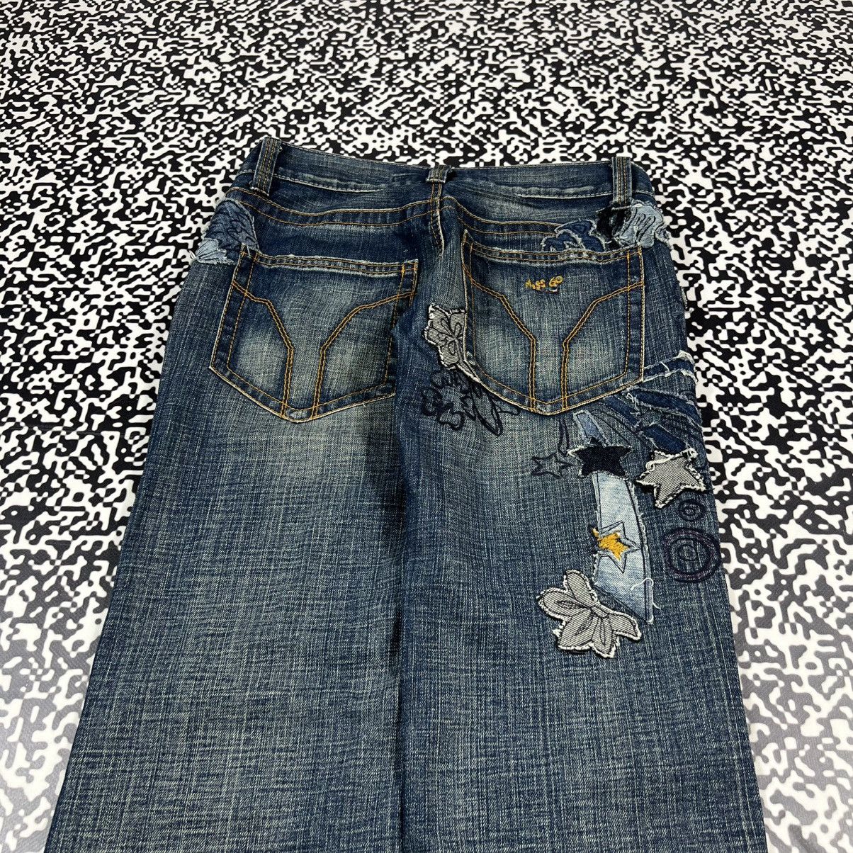 Miss Sixty Vintage Y2K Miss Sixty Japanese Patchwork Style Retro Jeans Size 29" - 6 Thumbnail