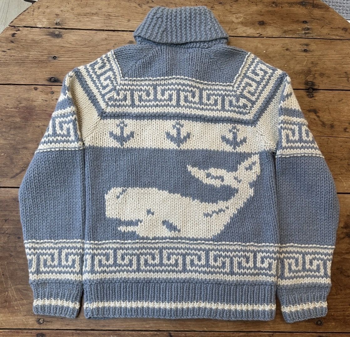 RRL Ralph Lauren RRL Hand-knit Cowichan Whale Motif Sweater Very Rare Size US M / EU 48-50 / 2 - 2 Thumbnail