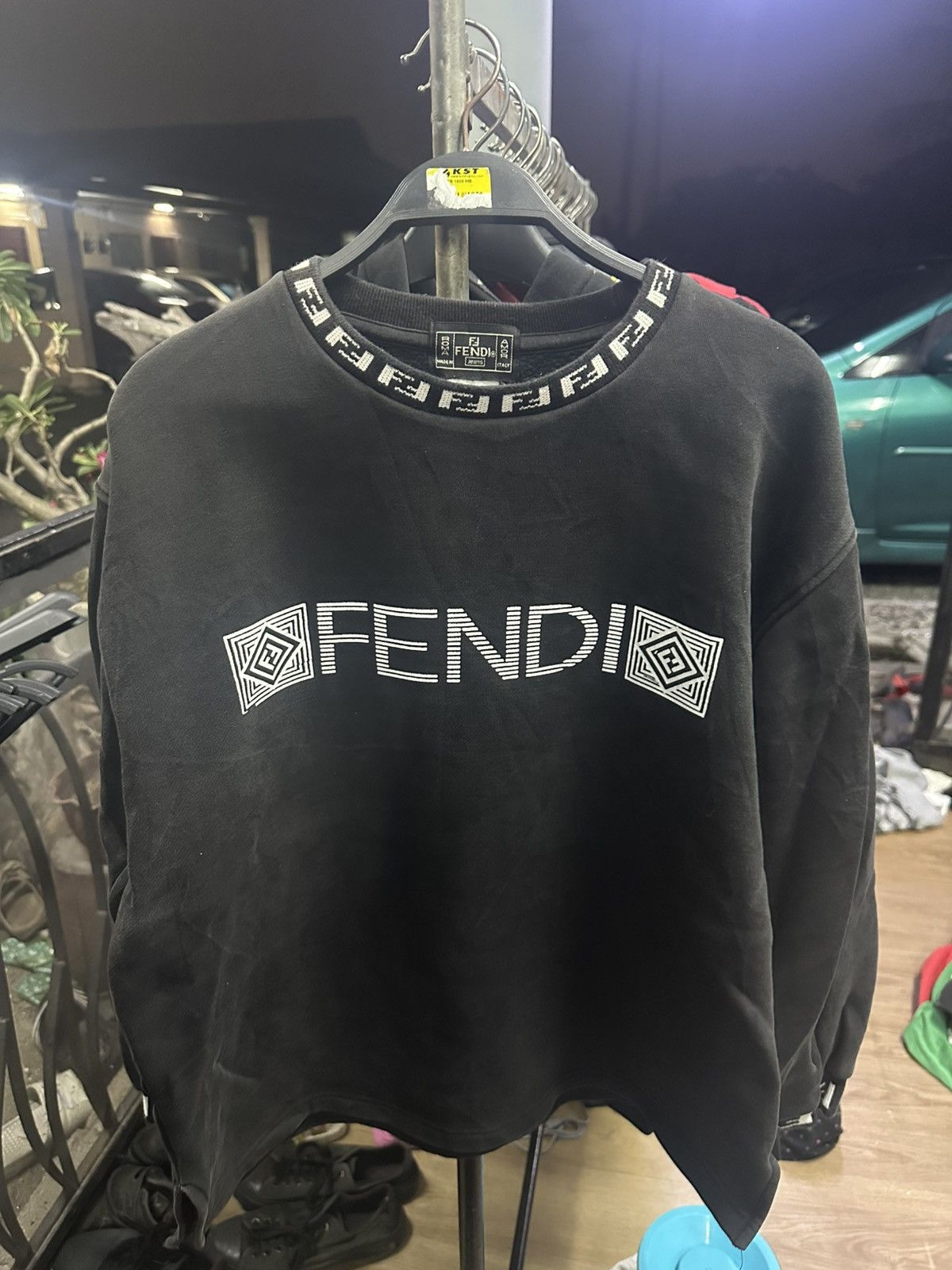 Fendi Fendi Black Cotton Crewneck Sweatshirt Size US M / EU 48-50 / 2 - 1 Thumbnail