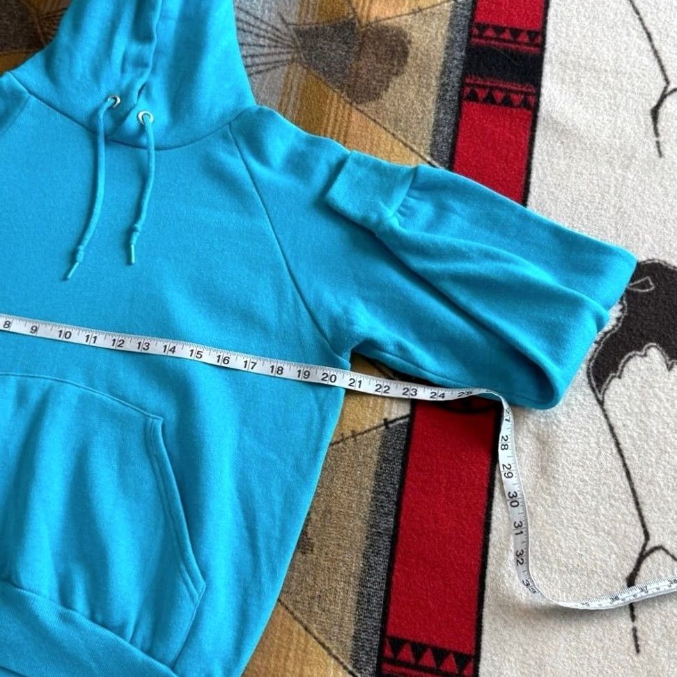 Altea VINTAGE Teal Blue Hoodie Sweatshirt Small 80s Mens Size US S / EU 44-46 / 1 - 6 Thumbnail